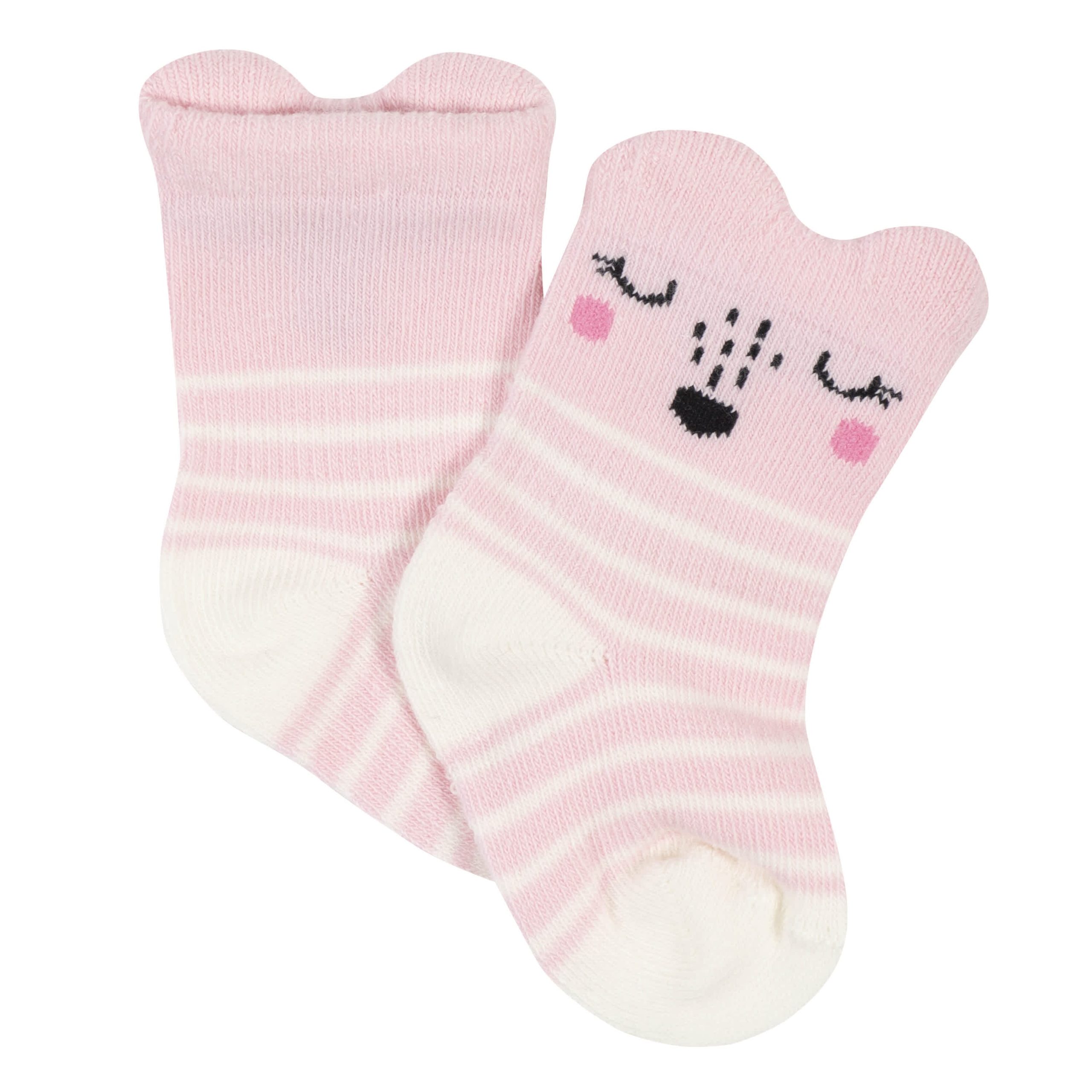 6-Pack Baby Girls Fox Wiggle Proof® Socks - Image 4