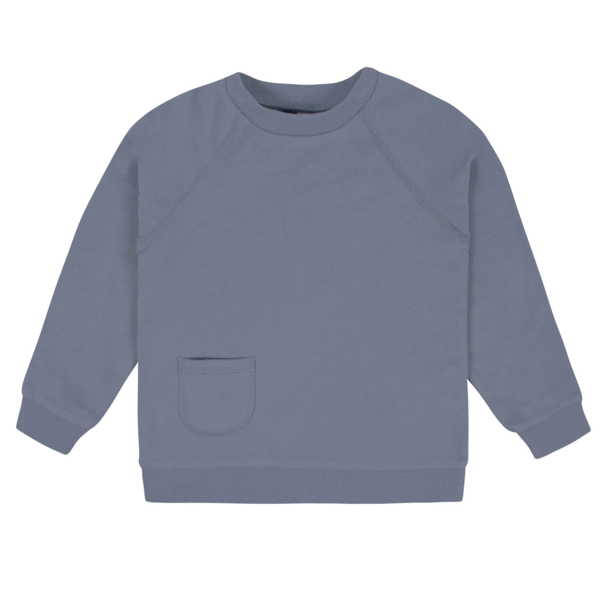 2-Piece Infant & Toddler Boys Dusty Blue French Terry Pullover & Jogger Set - Image 4