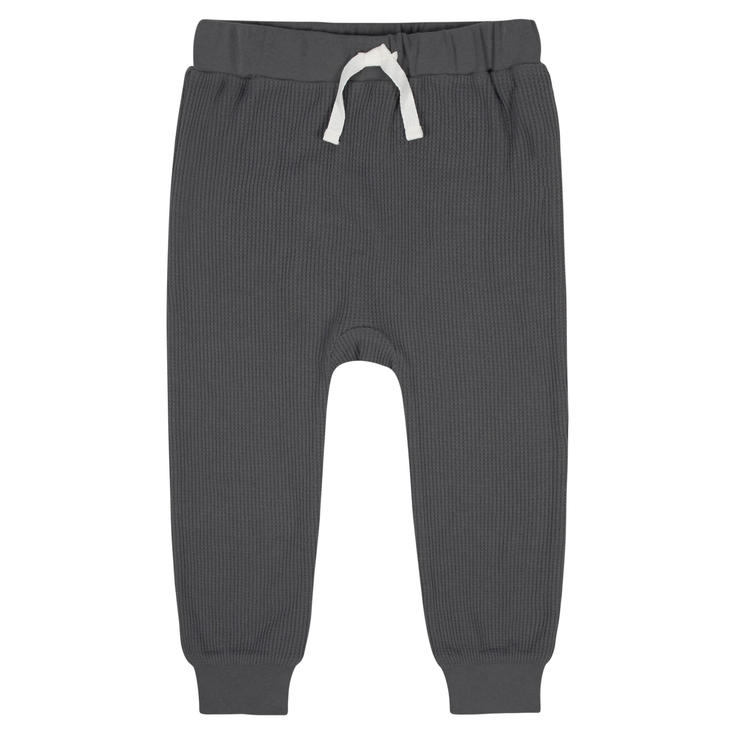 2-Piece Infant & Toddler Boys Charcoal Waffle Hoodie & Jogger Set - Image 8