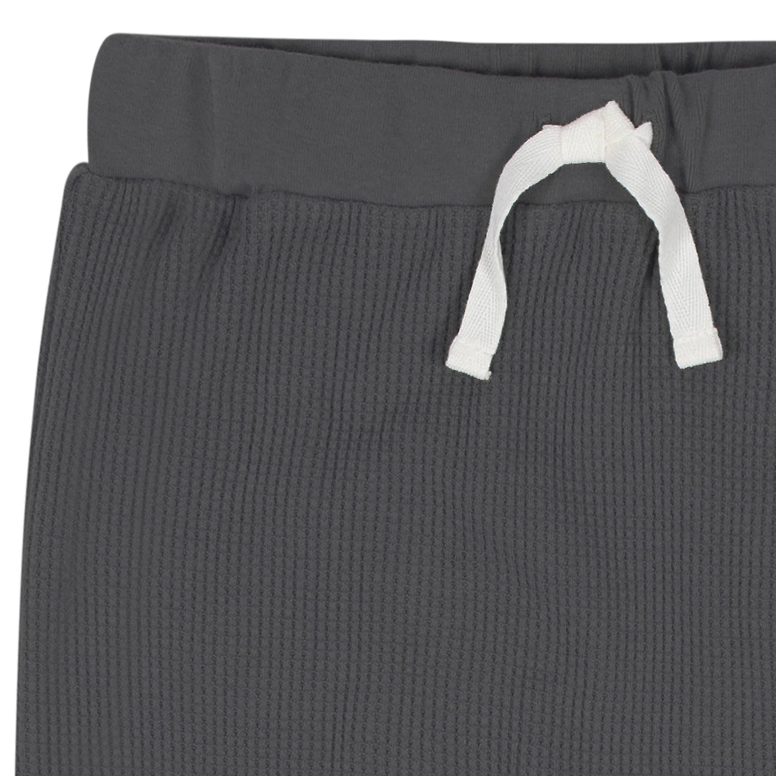 2-Piece Infant & Toddler Boys Charcoal Waffle Hoodie & Jogger Set - Image 9
