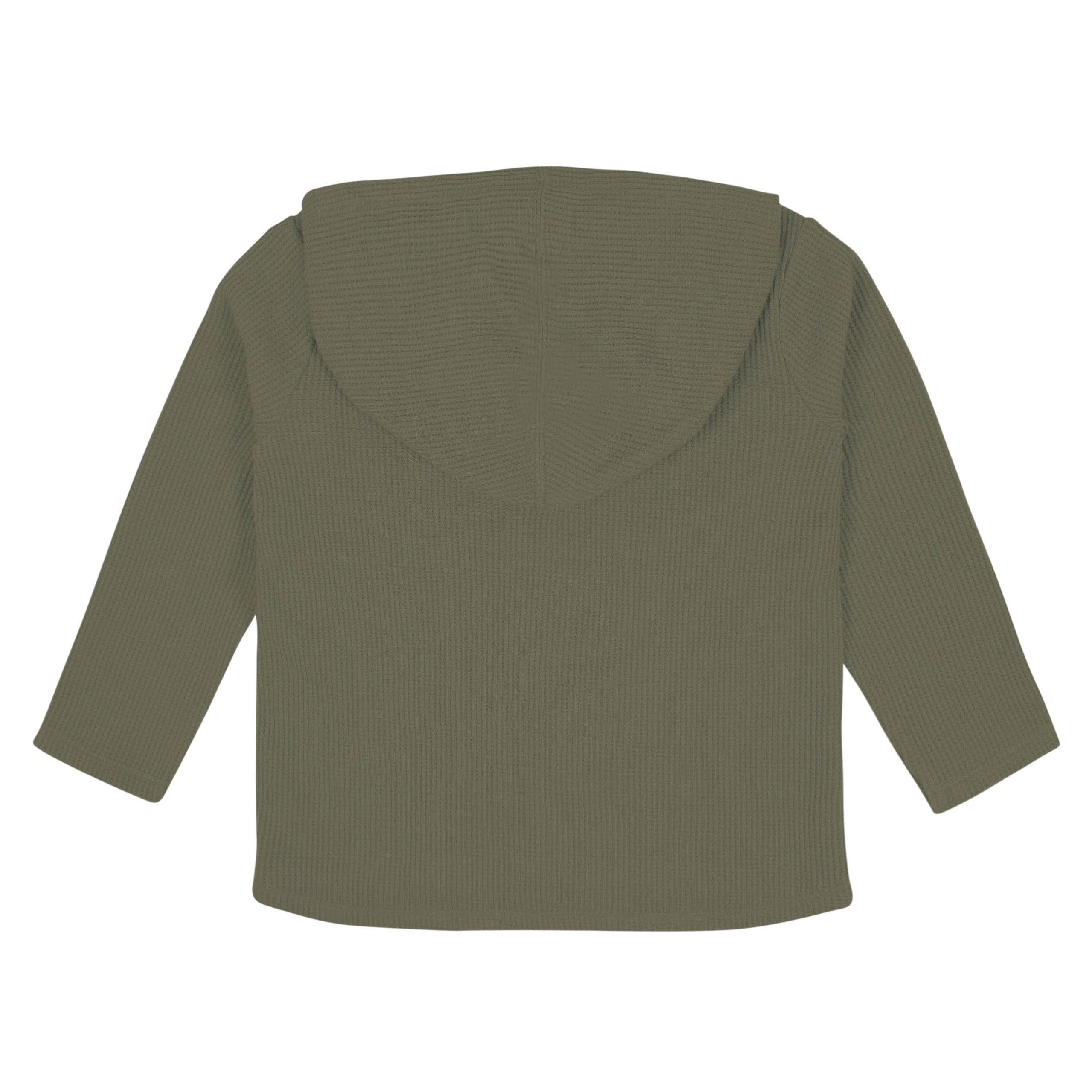 2-Piece Infant & Toddler Boys Sage Green Waffle Hoodie & Jogger Set - Image 3