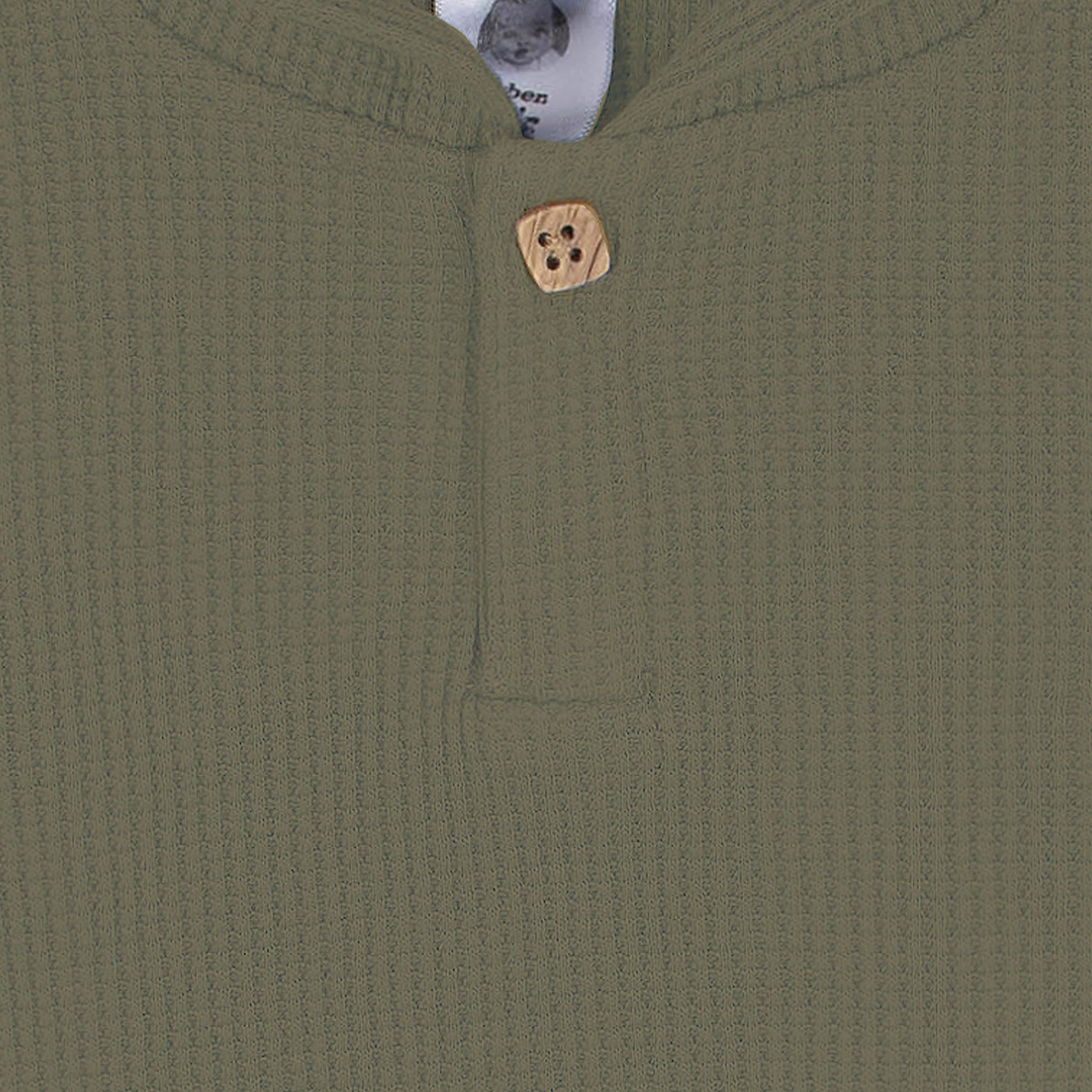 2-Piece Infant & Toddler Boys Sage Green Waffle Hoodie & Jogger Set - Image 4