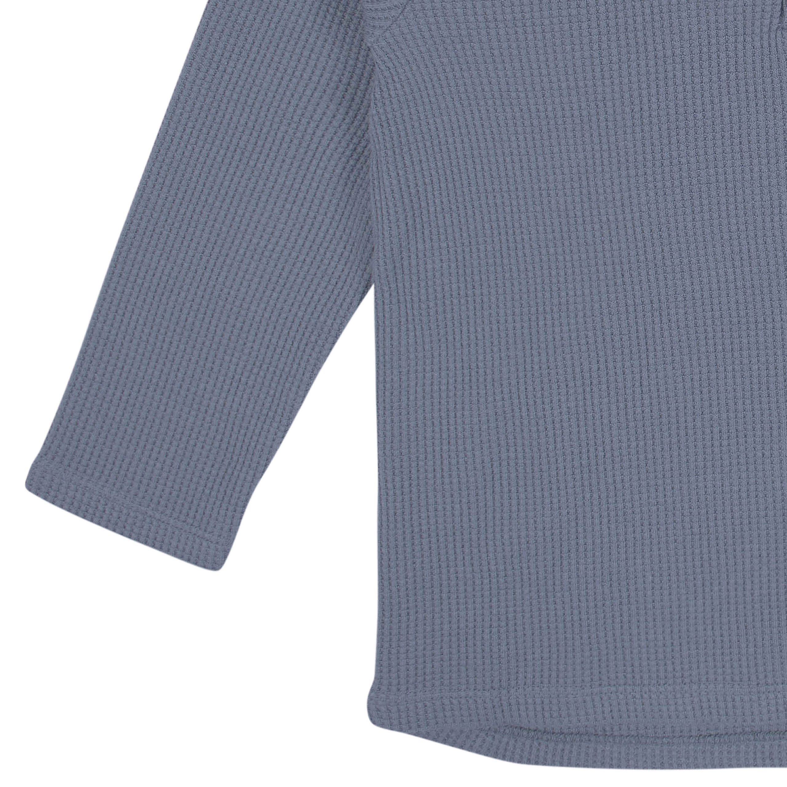 2-Piece Infant & Toddler Boys Dusty Blue Waffle Hoodie & Jogger Set - Image 5