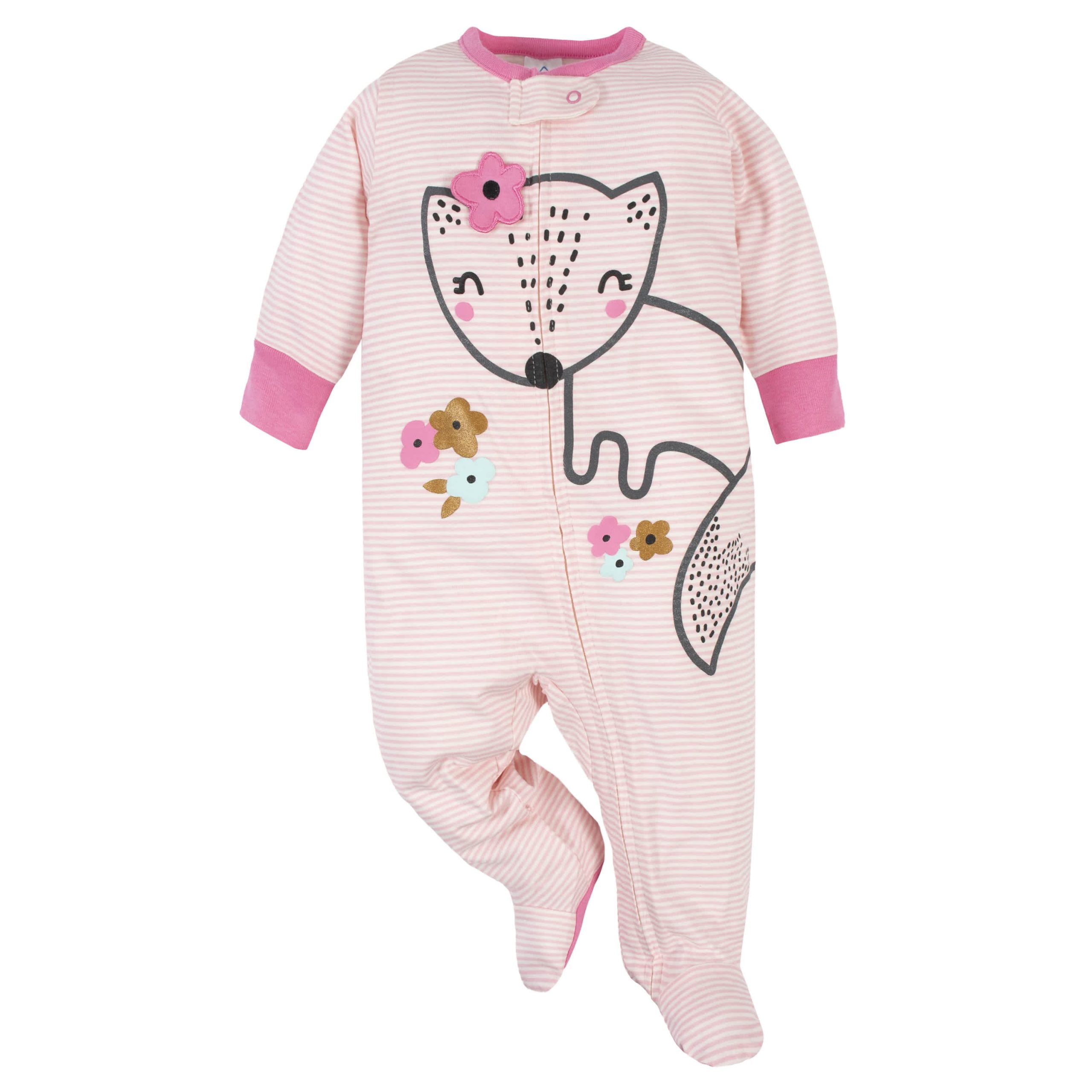3-Pack Baby Girls Fox Sleep 'N Plays - Image 3