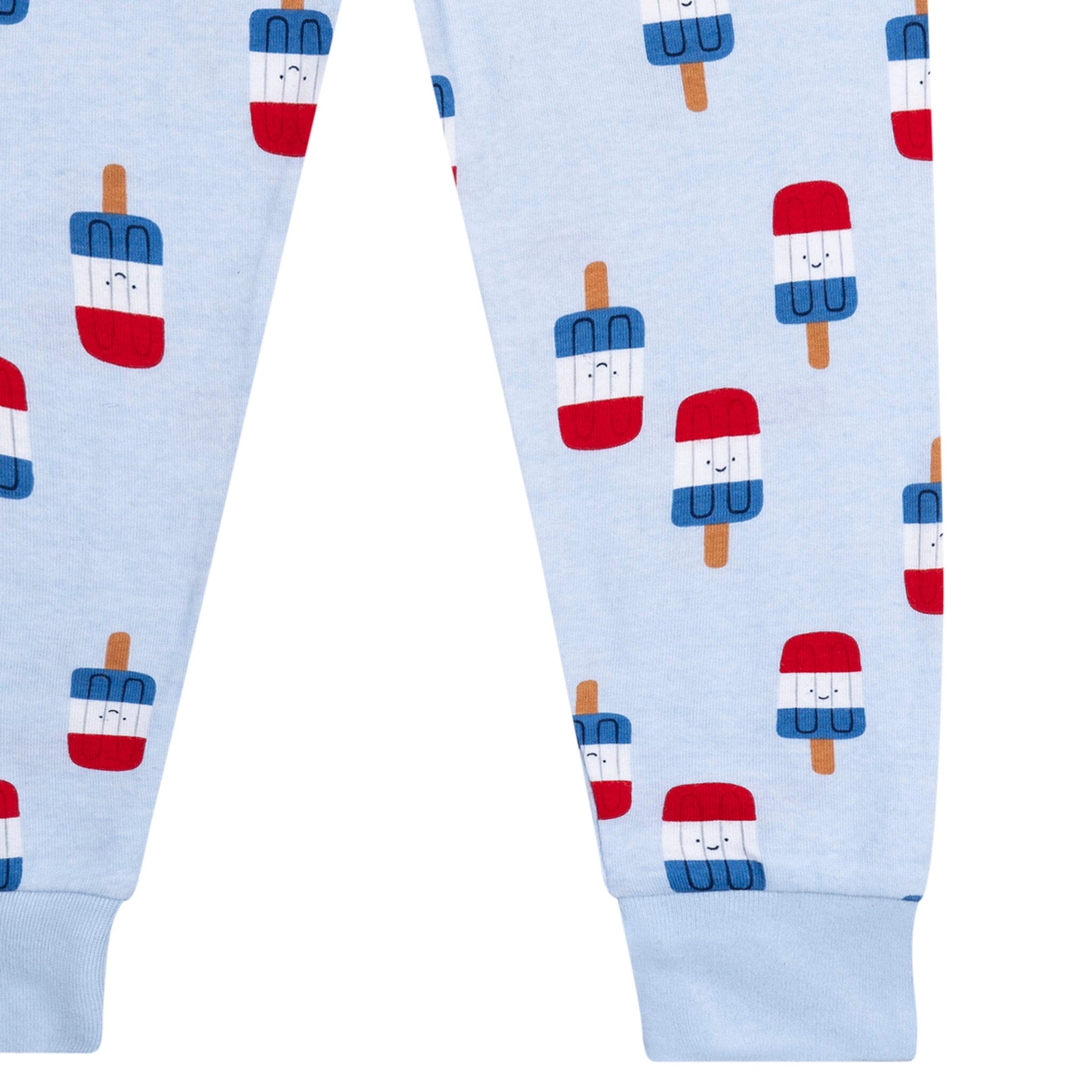 2-Piece Infant & Toddler Neutral Patriotic Popcicles Cotton Pajamas - Image 6