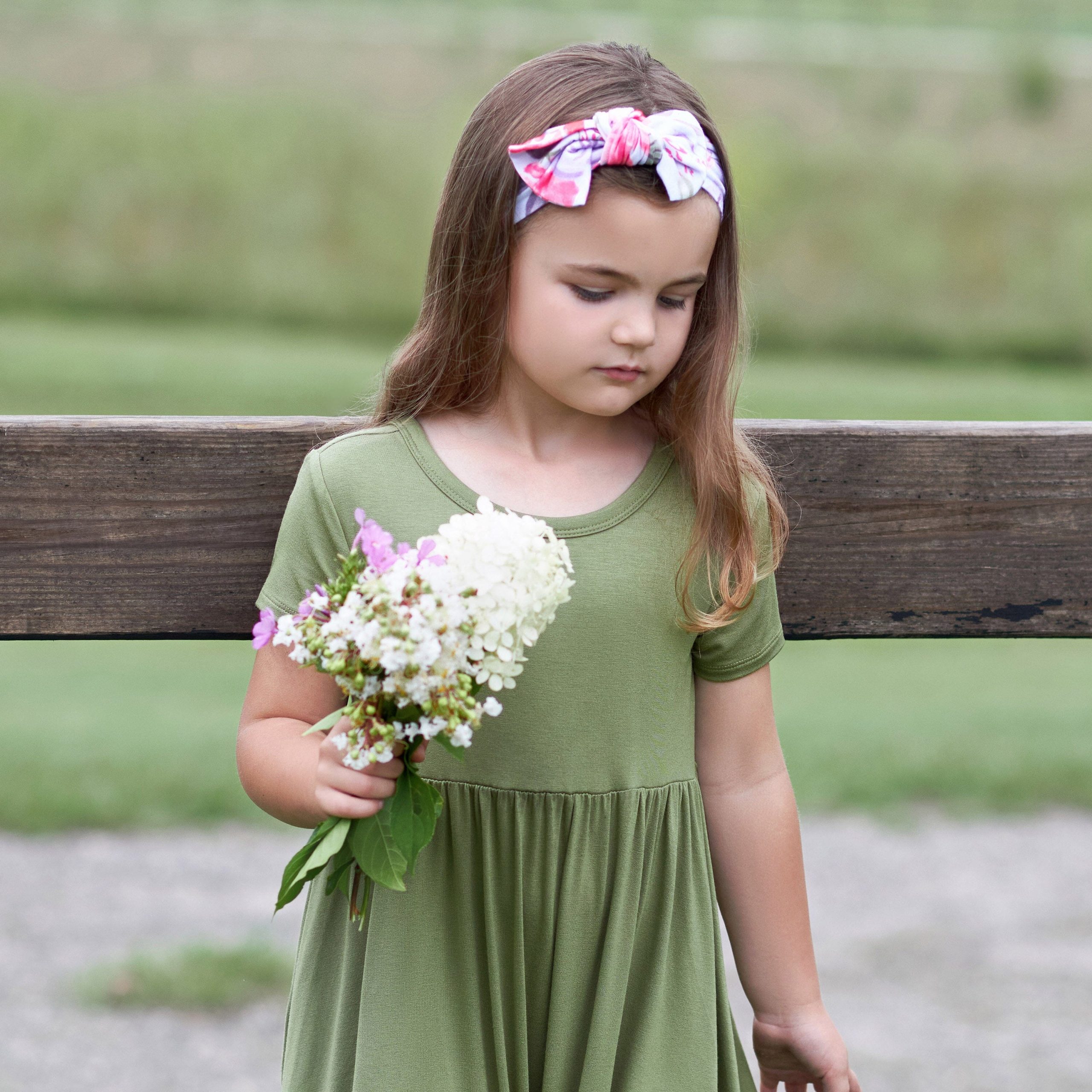 Girls Lilac Garden Buttery Soft Viscose Made from Eucalyptus Headband - Image 5