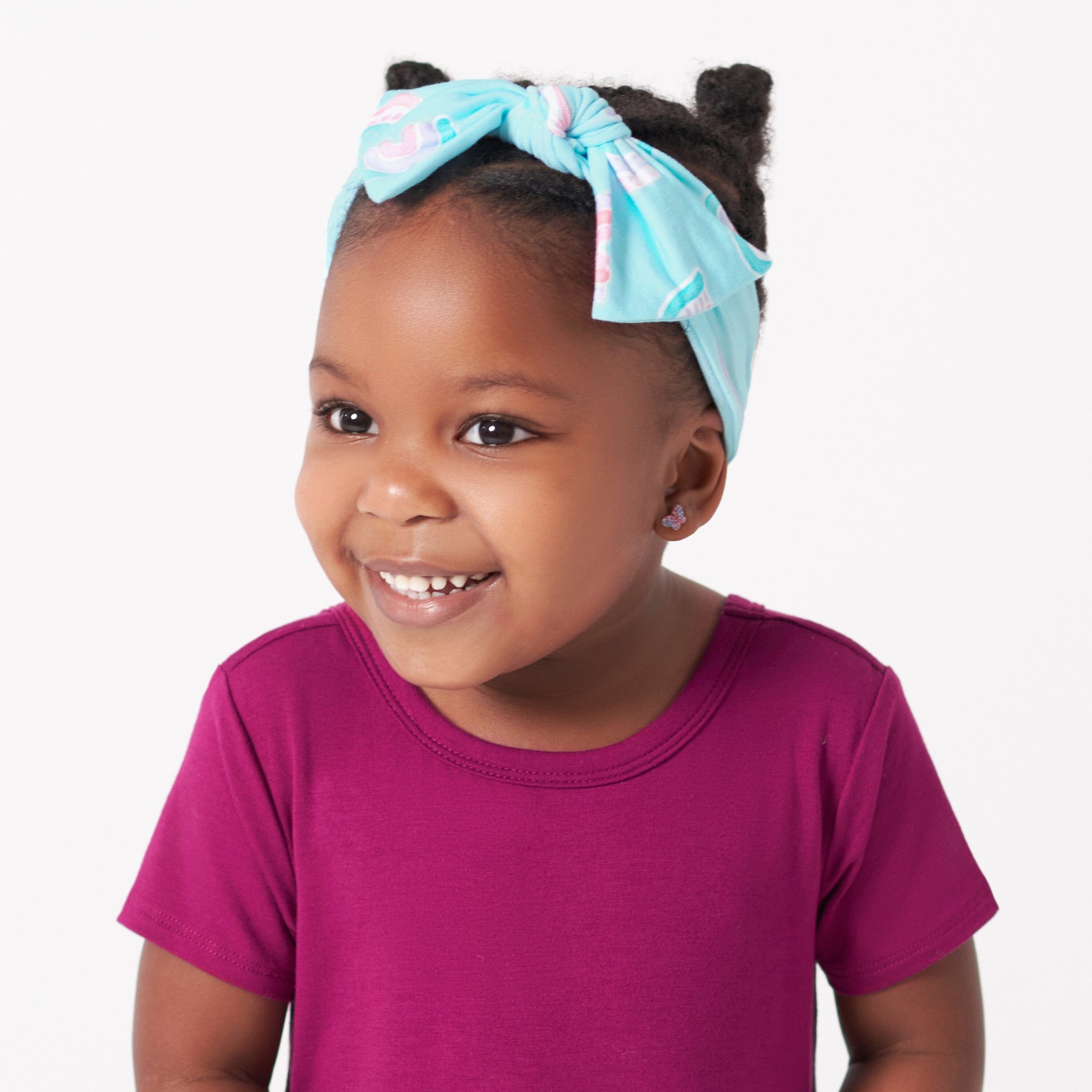 Girls Rainbow Sky Buttery Soft Viscose Made from Eucalyptus Headband - Image 2
