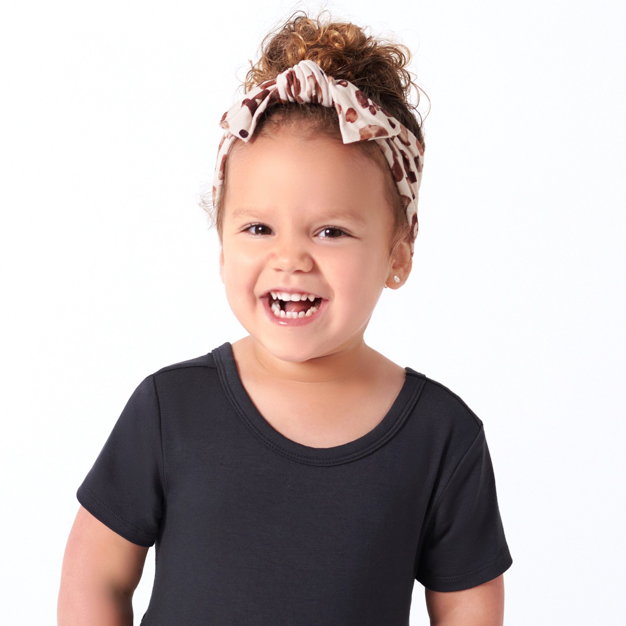 Girls Spotted Leopard Buttery Soft Viscose Made from Eucalyptus Headband - Image 3