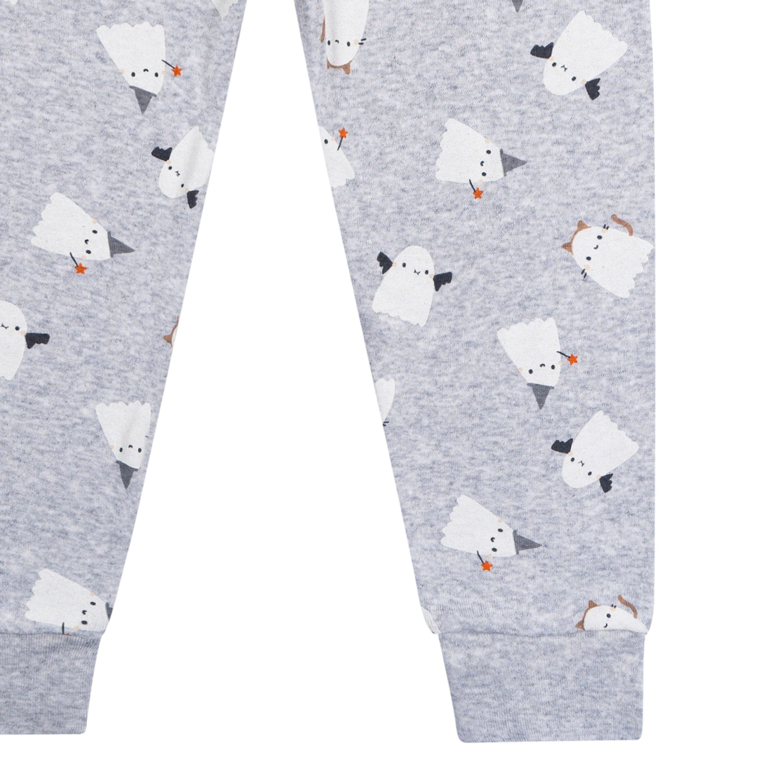 2-Piece Infant & Toddler Neutral Halloween Ghosts Cotton Pajamas - Image 6