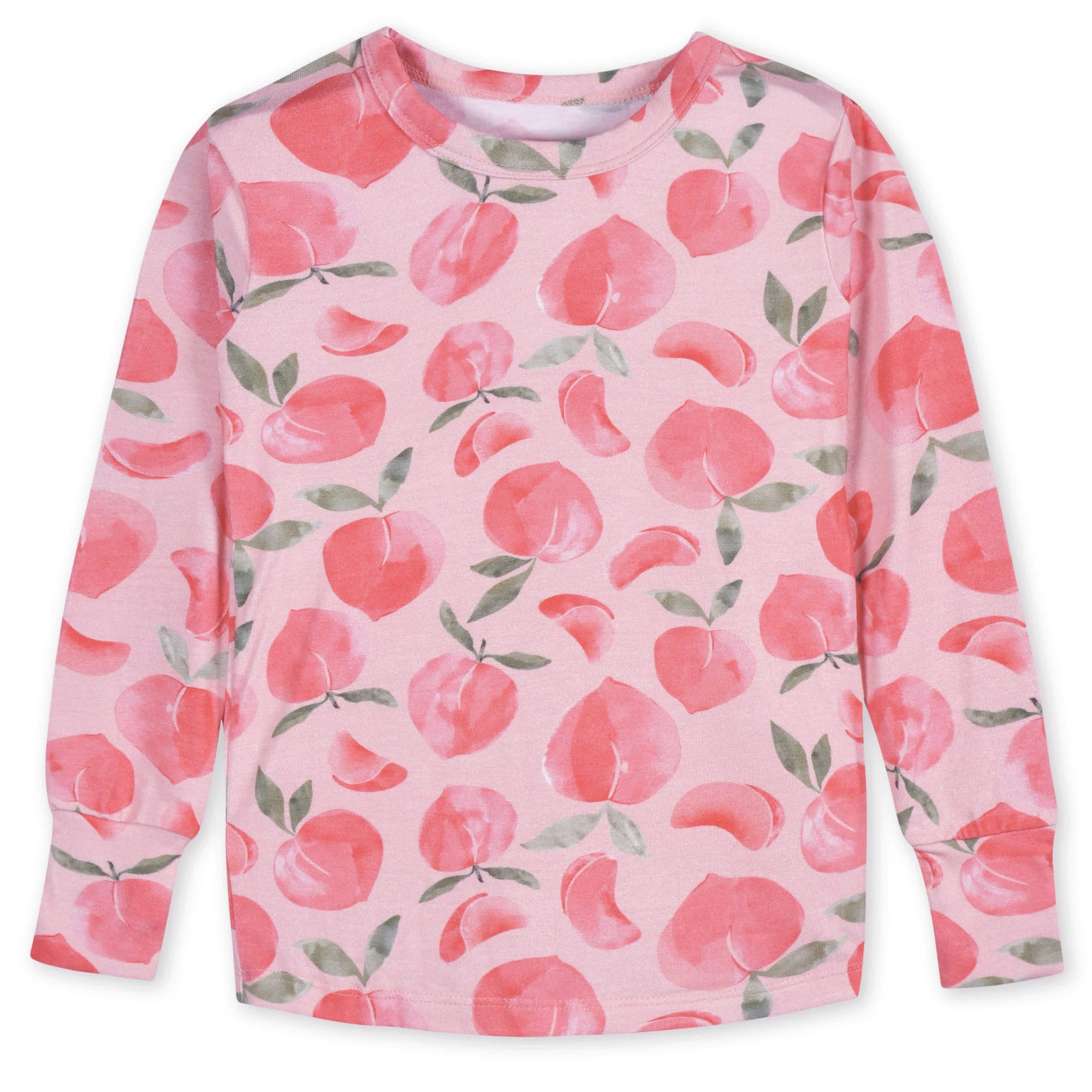 2-Piece Infant & Toddler Girls Just Peachy Buttery Soft Viscose Made from Eucalyptus Snug Fit Pajamas - Image 4