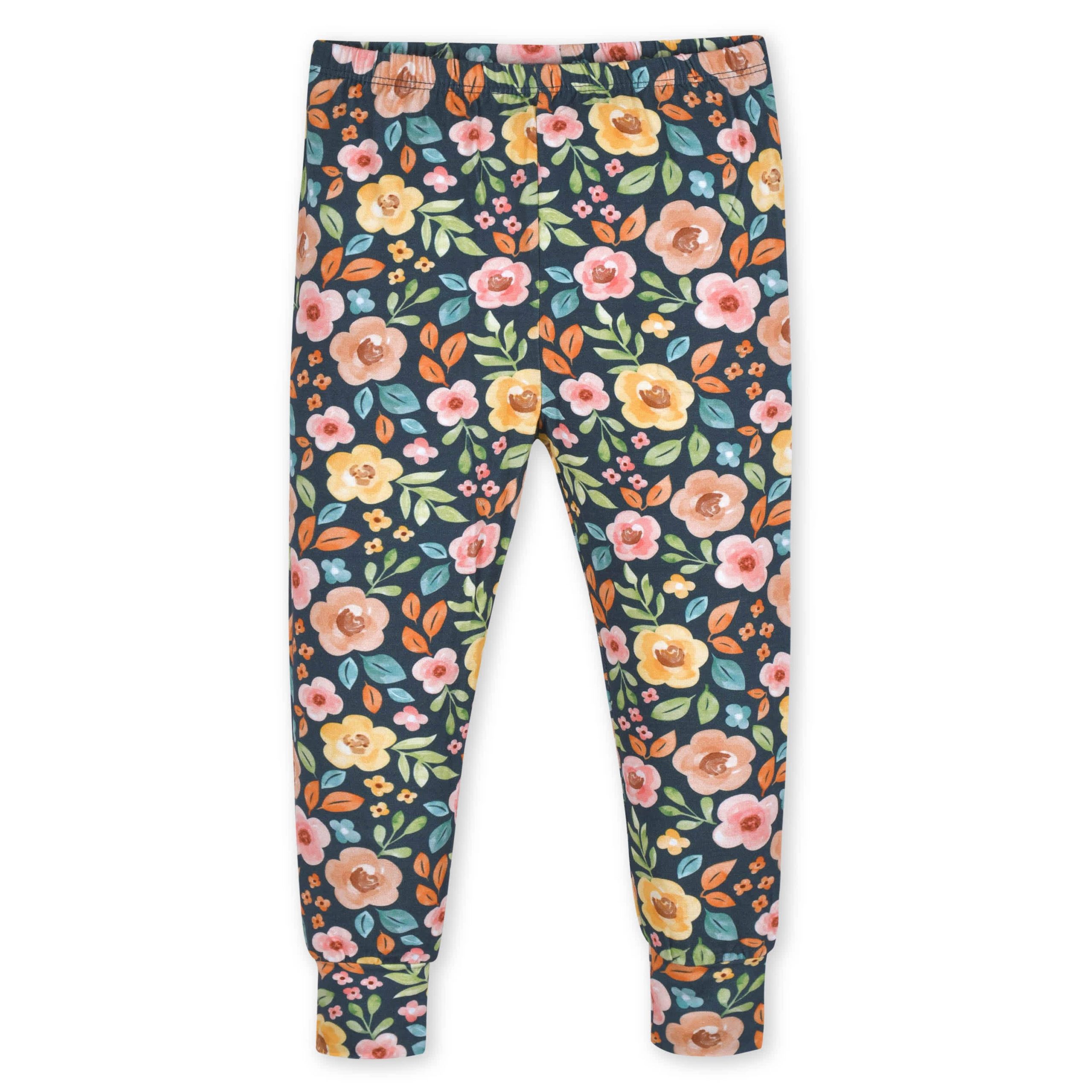 2-Piece Infant & Toddler Girls Midnight Floral Buttery Soft Viscose Made from Eucalyptus Snug Fit Pajamas - Image 5