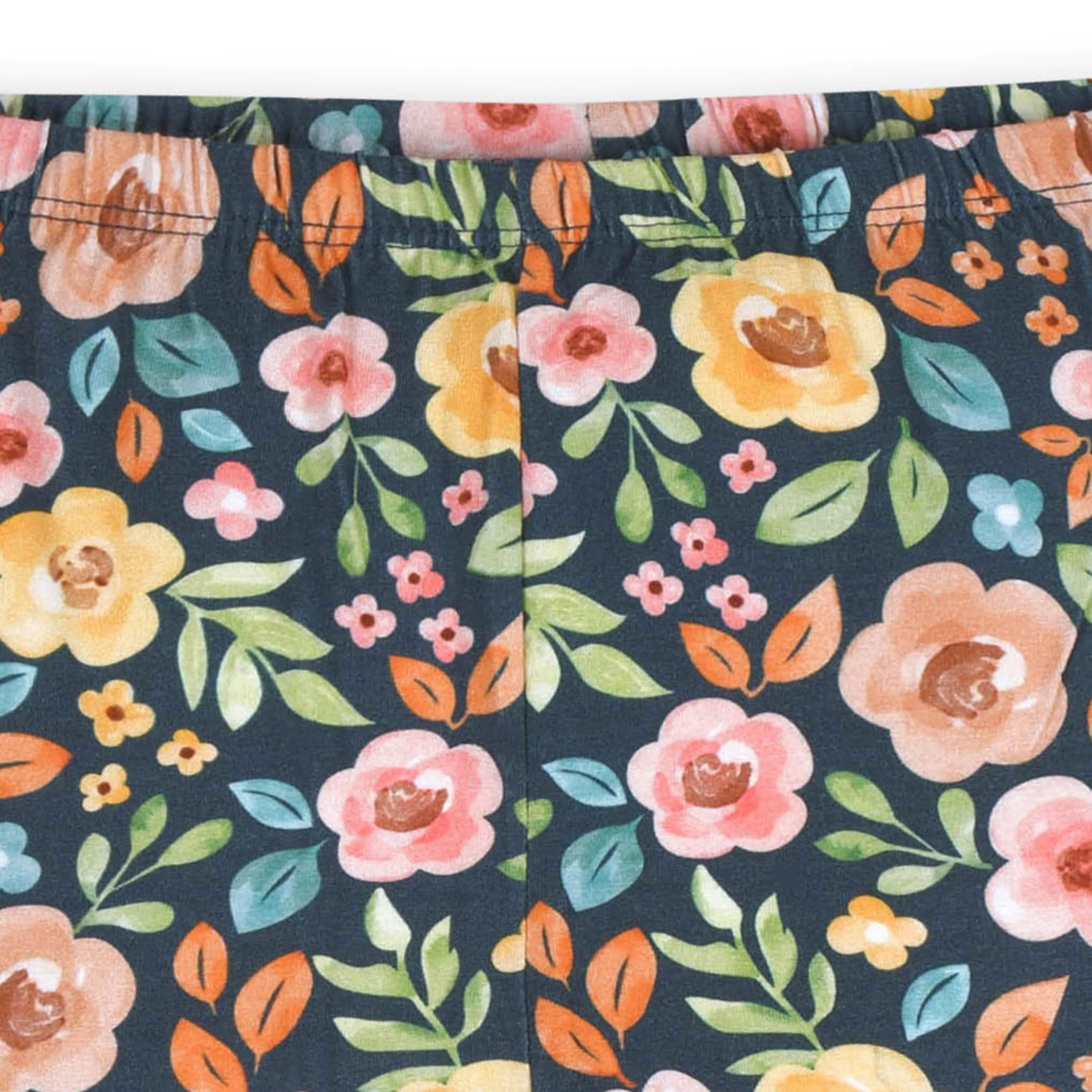 2-Piece Infant & Toddler Girls Midnight Floral Buttery Soft Viscose Made from Eucalyptus Snug Fit Pajamas - Image 6