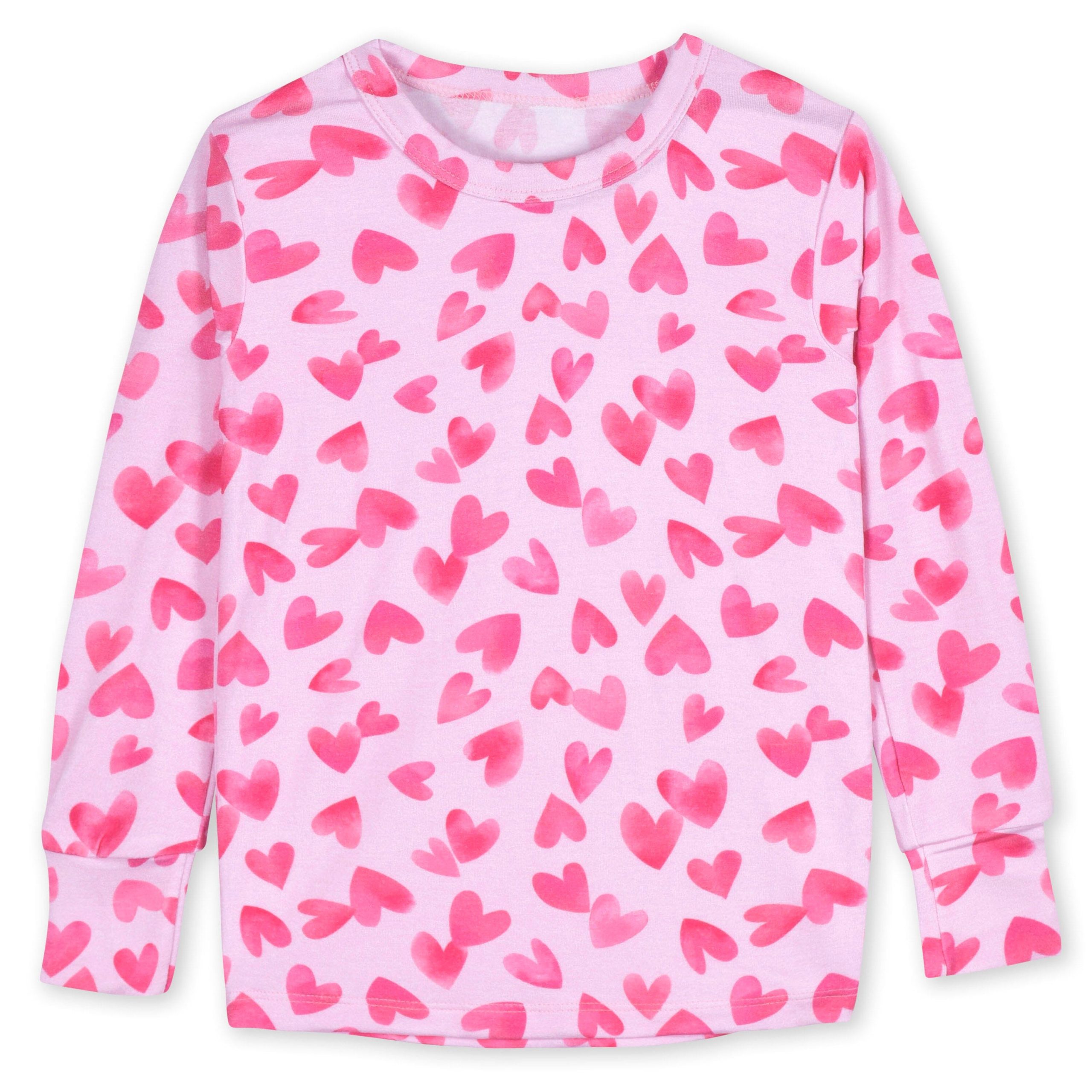 2-Piece Infant & Toddler Girls Heartfelt Buttery Soft Viscose Made from Eucalyptus Snug Fit Pajamas - Image 4