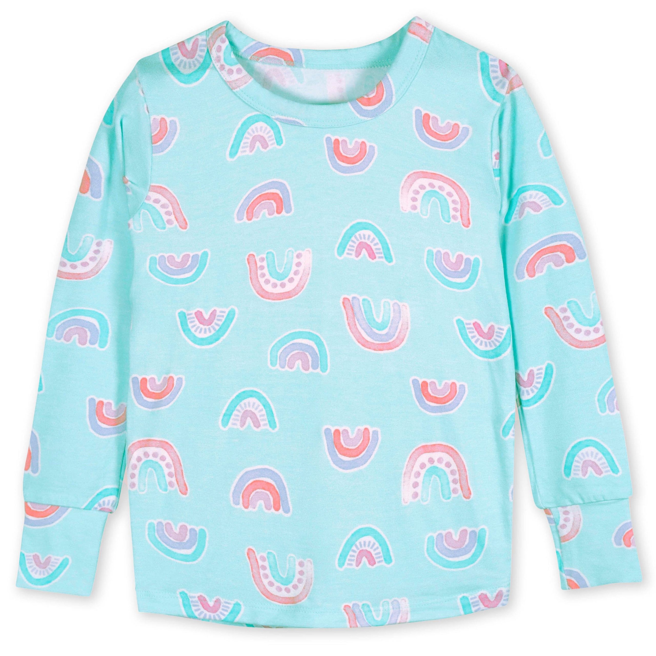 2-Piece Infant & Toddler Rainbow Sky Buttery Soft Viscose Made from Eucalyptus Snug Fit Pajamas - Image 5