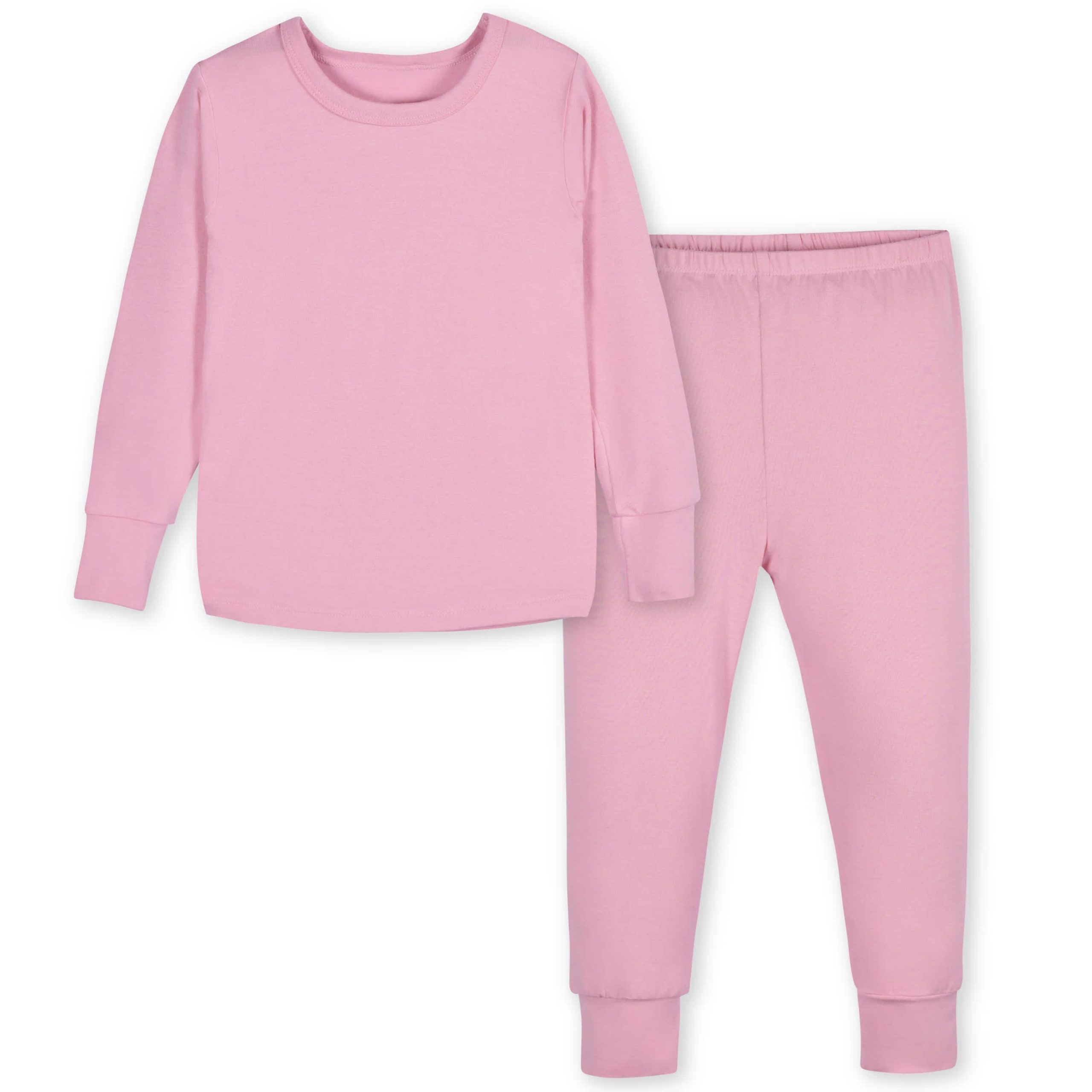 2-Piece Infant & Toddler Pink Lemonade Buttery Soft Viscose Made from Eucalyptus Snug Fit Pajamas - Image 2