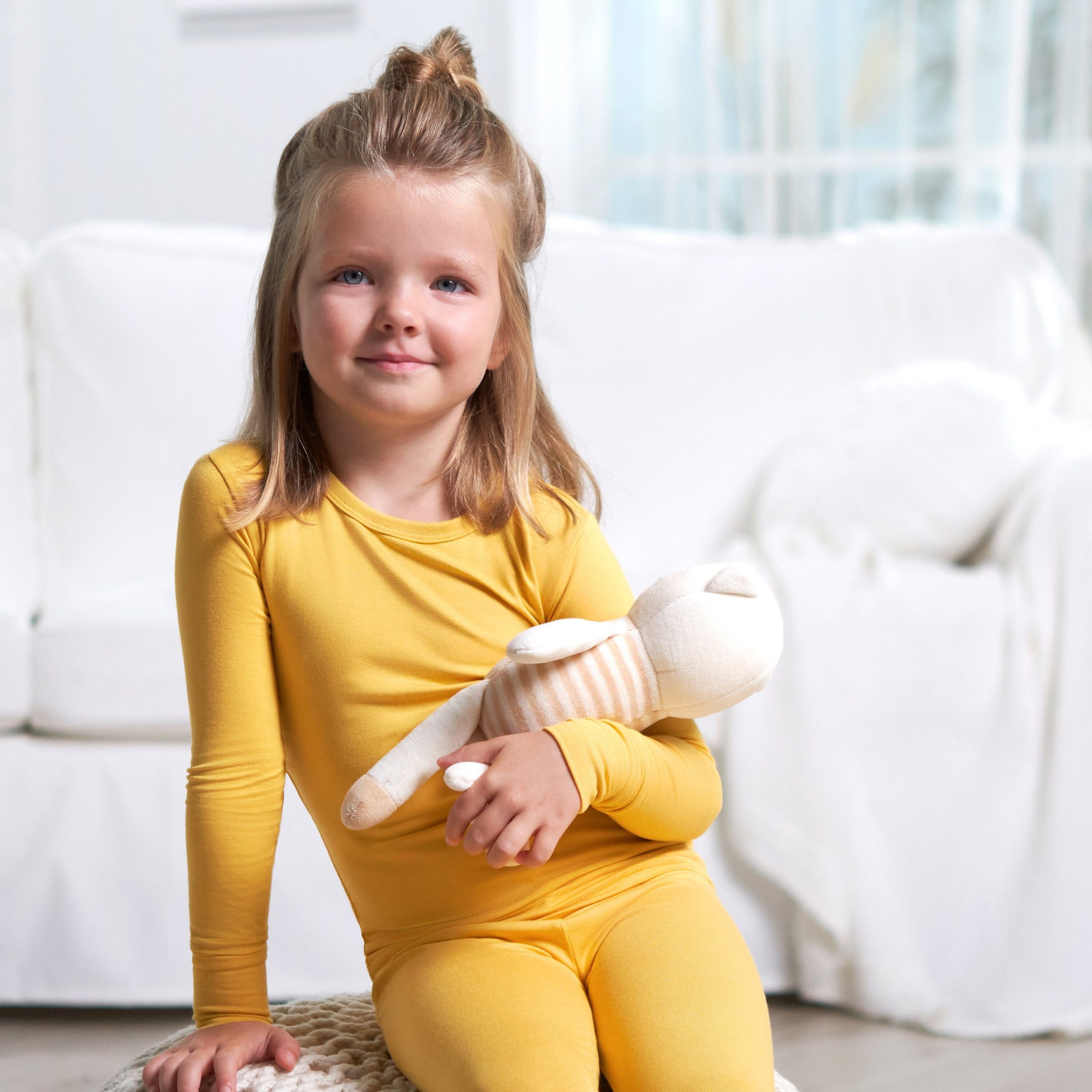 2-Piece Infant & Toddler Honey Buttery Soft Viscose Made from Eucalyptus Snug Fit Pajamas - Image 4