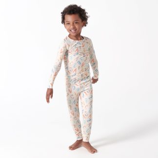 2-Piece Infant & Toddler Alphabet Soup Buttery Soft Viscose Made from Eucalyptus Snug Fit Pajamas