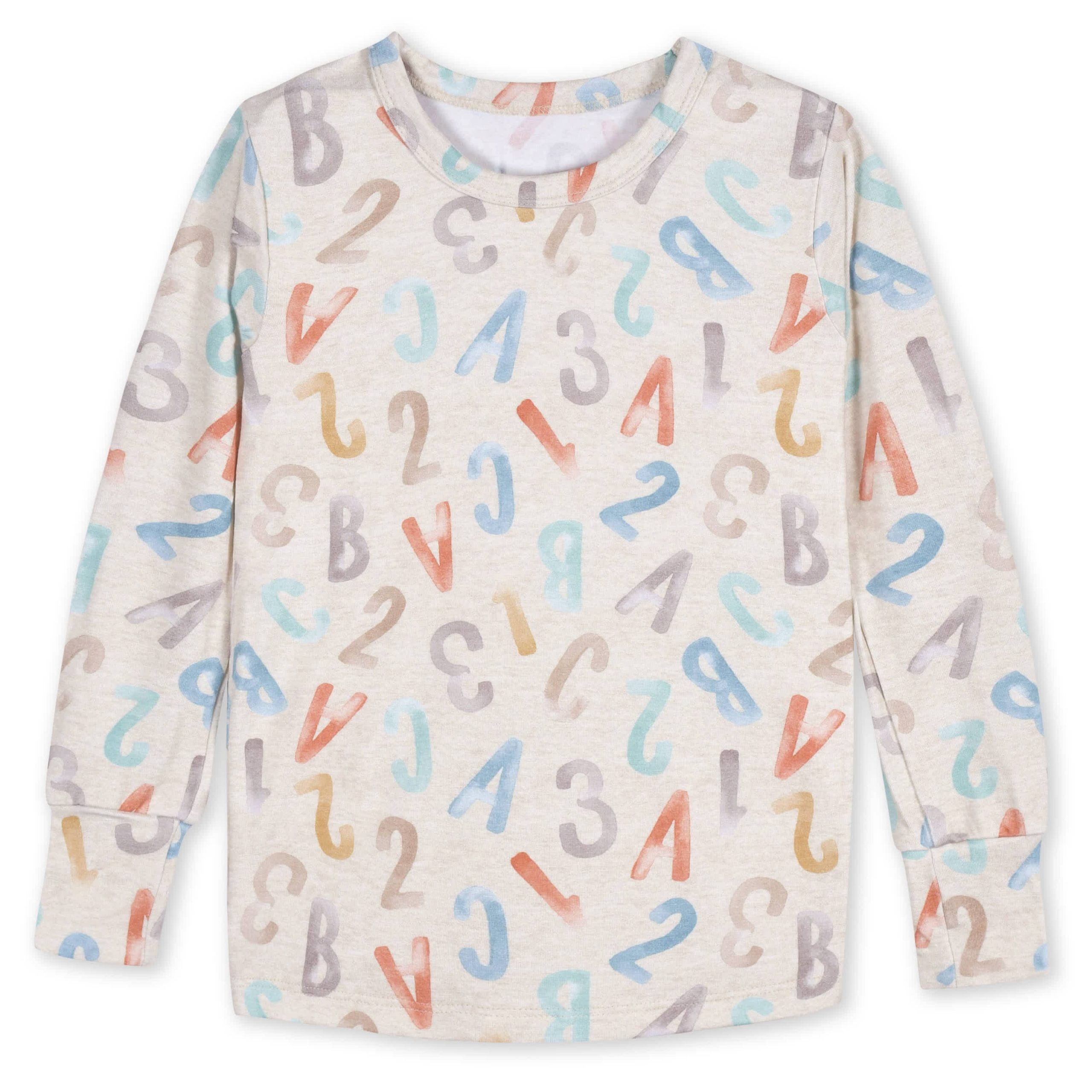 2-Piece Infant & Toddler Alphabet Soup Buttery Soft Viscose Made from Eucalyptus Snug Fit Pajamas - Image 5