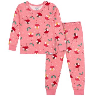 2-Piece Infant & Toddler Girls Holiday Fairies Cotton Pajamas