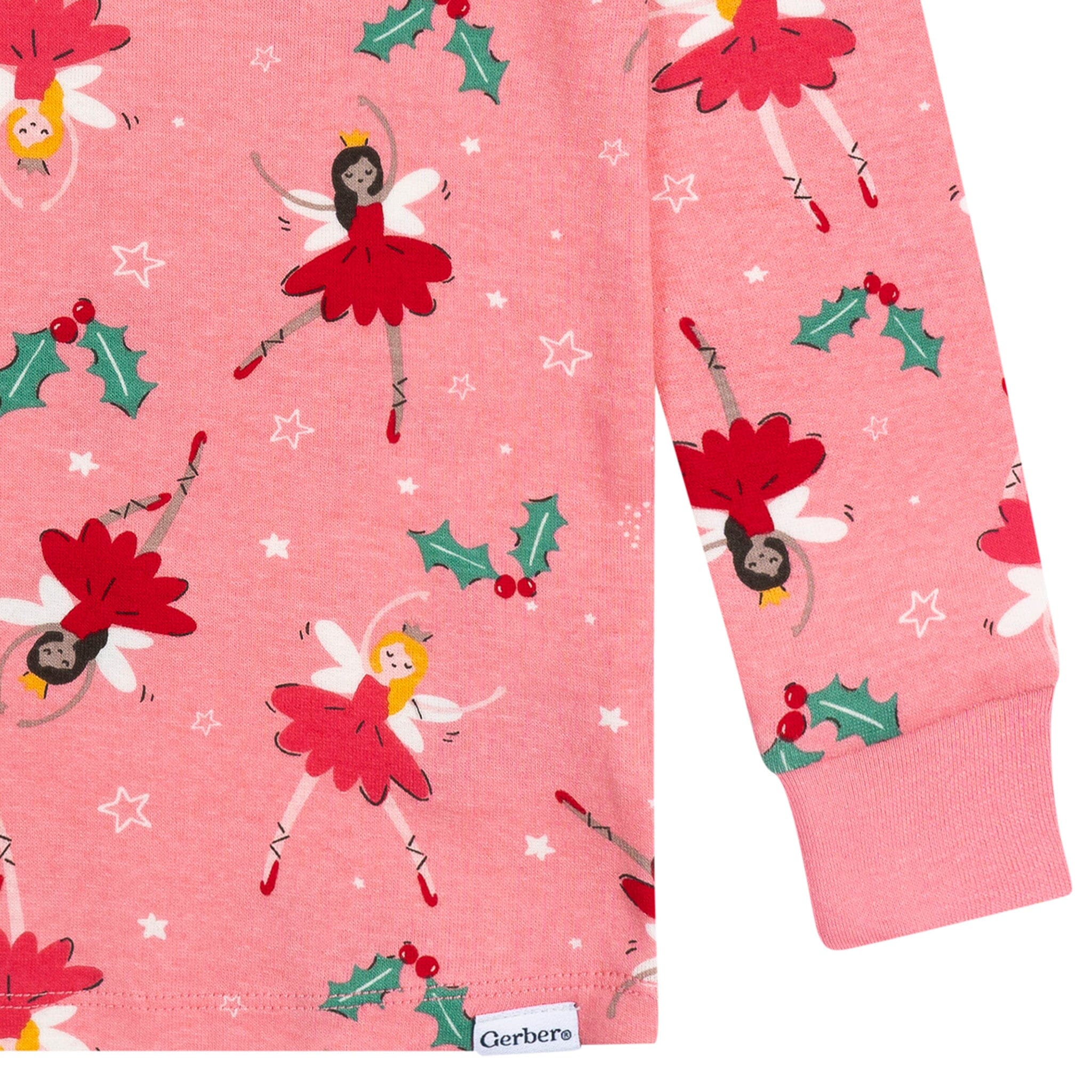 2-Piece Infant & Toddler Girls Holiday Fairies Cotton Pajamas - Image 6