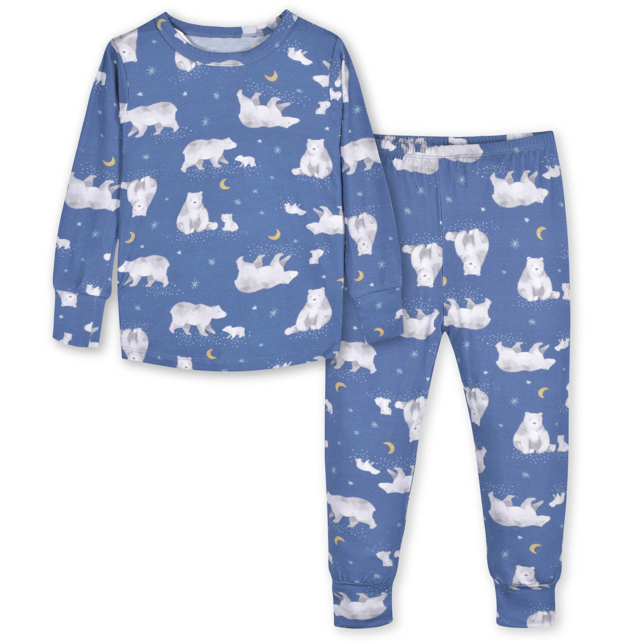 2-Piece Infant & Toddler Polar Night Buttery Soft Viscose Made from Eucalyptus Snug Fit Pajamas - Image 2