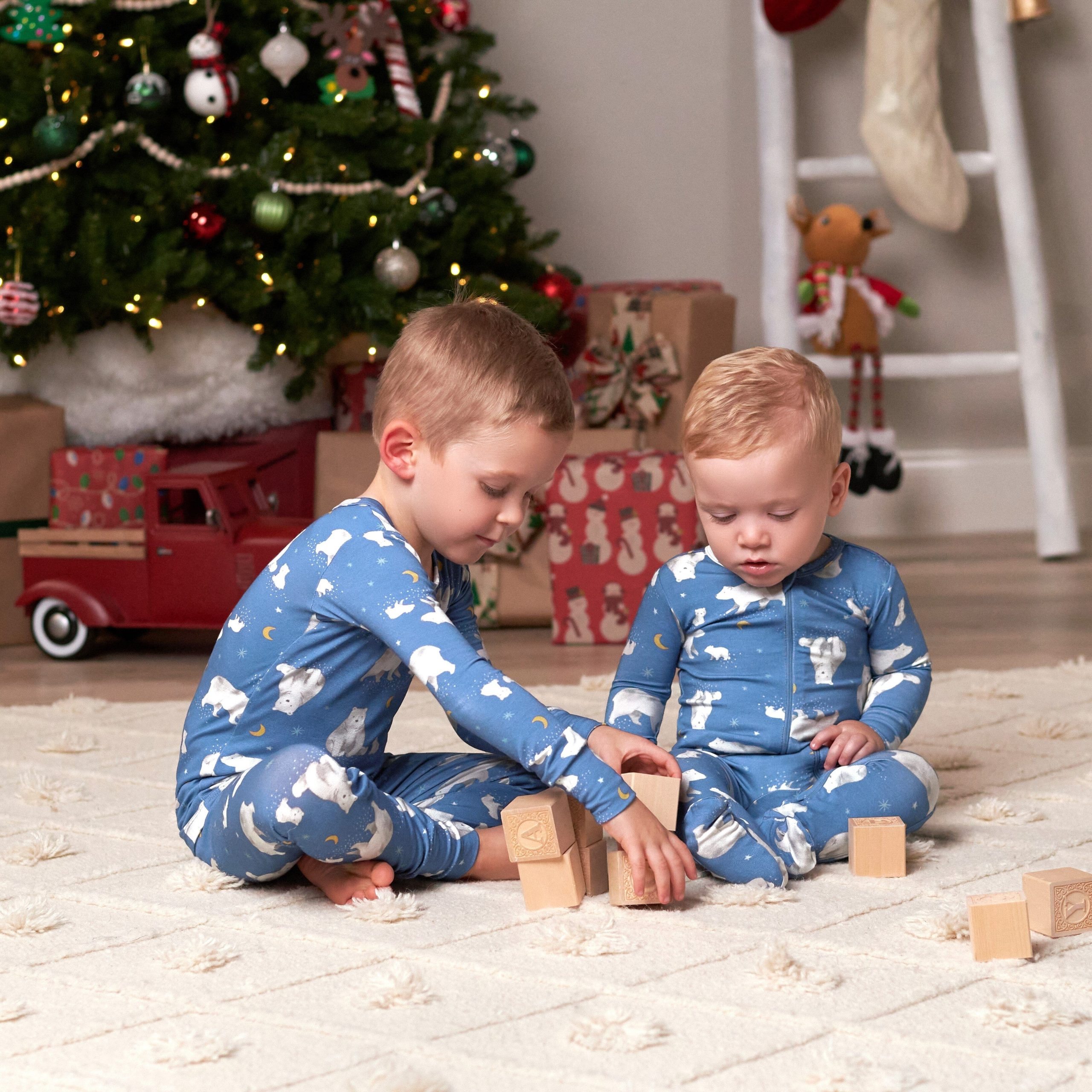 2-Piece Infant & Toddler Polar Night Buttery Soft Viscose Made from Eucalyptus Snug Fit Pajamas - Image 4