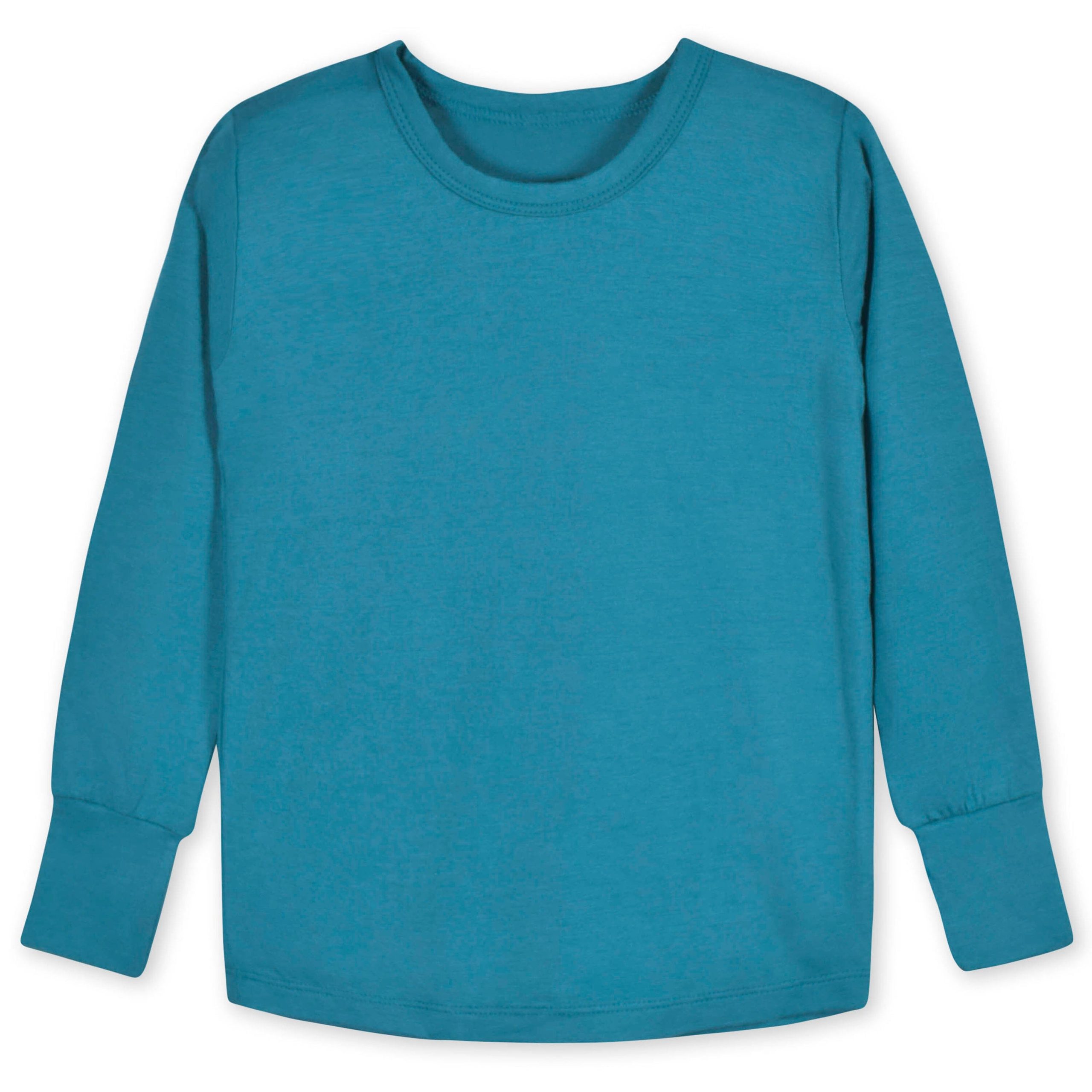 2-Piece Infant & Toddler Ocean Teal Buttery Soft Viscose Made from Eucalyptus Snug Fit Pajamas - Image 4