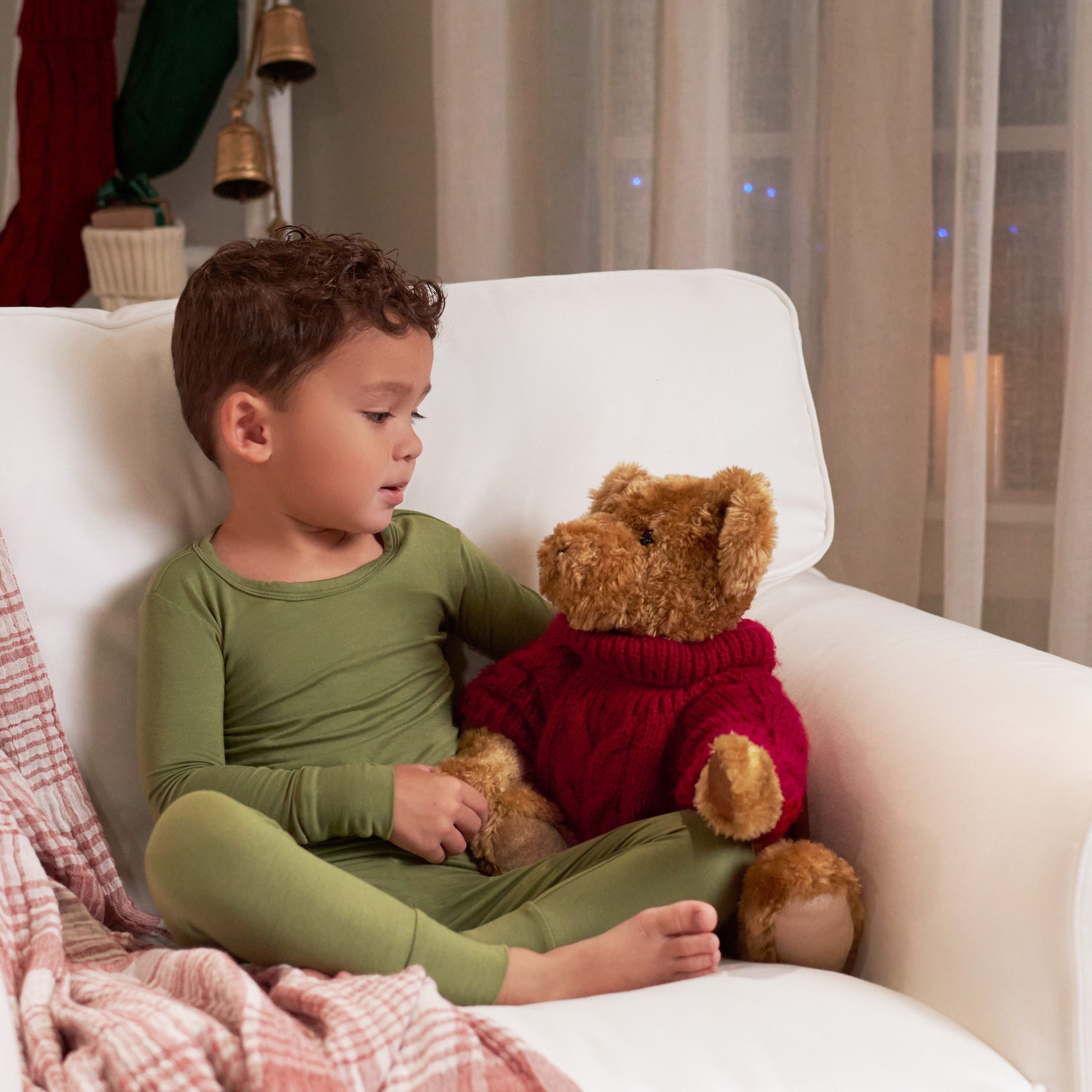 2-Piece Infant & Toddler Moss Buttery Soft Viscose Made from Eucalyptus Snug Fit Pajamas - Image 3