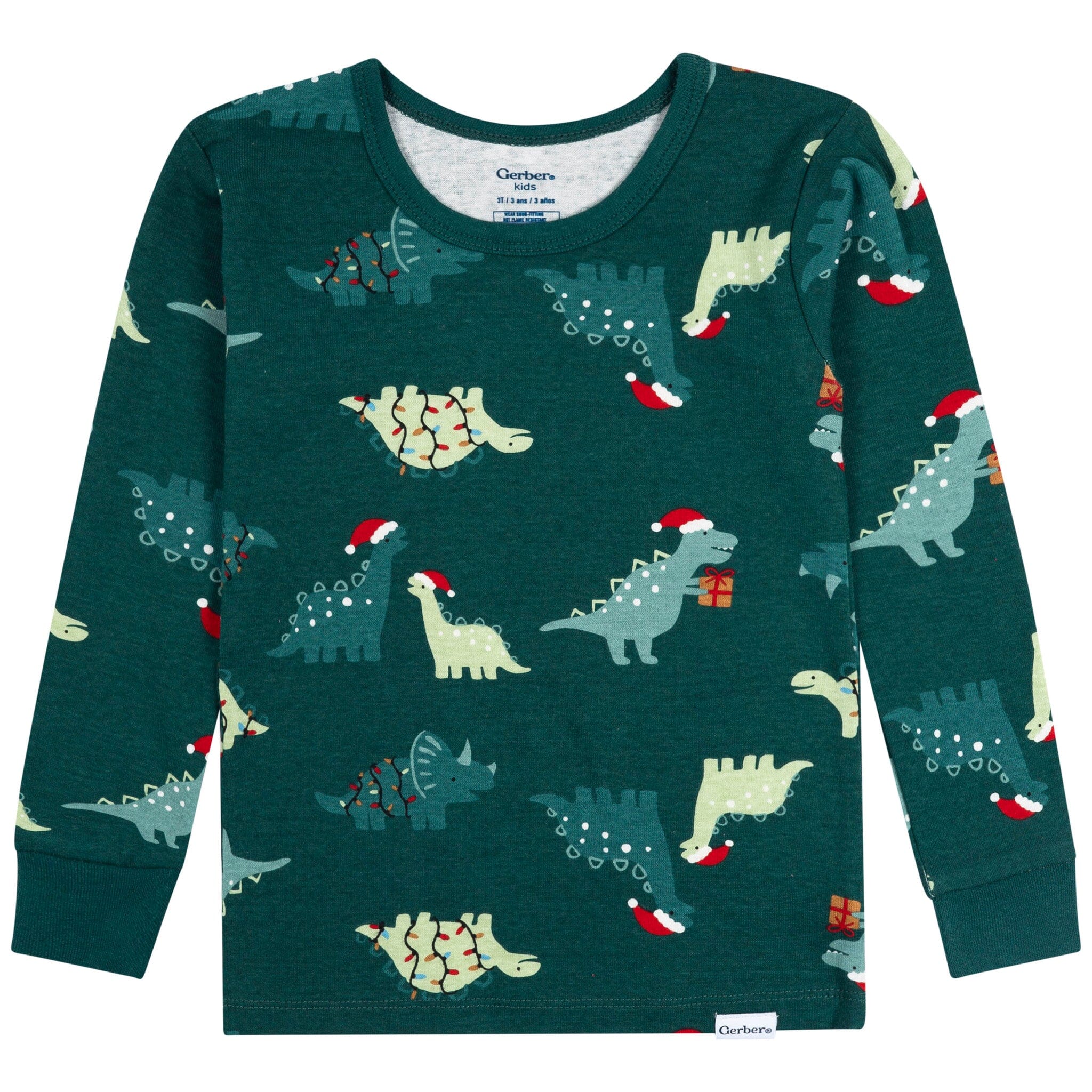 2-Piece Infant & Toddler Boys Holiday Dinos Cotton Pajamas - Image 4