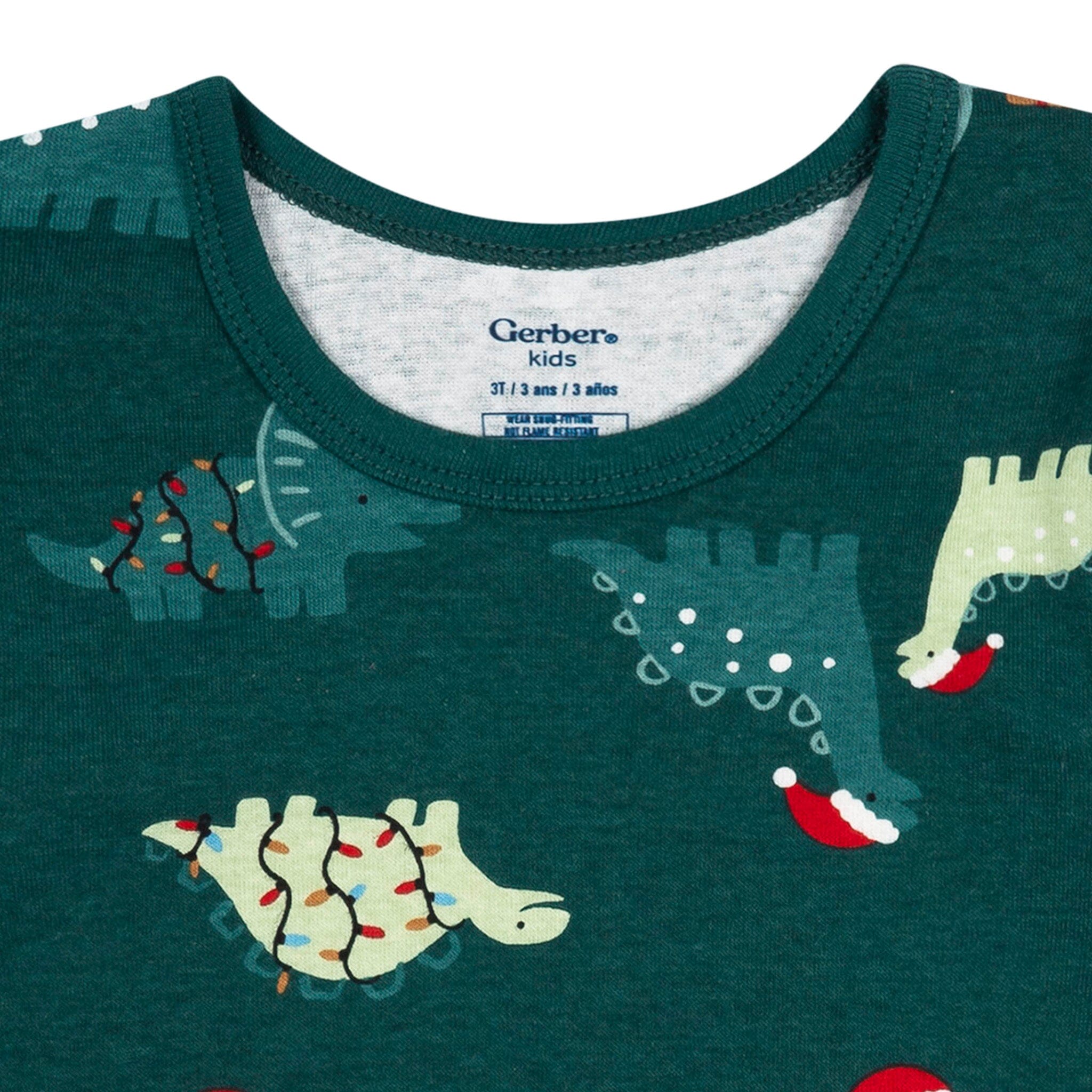 2-Piece Infant & Toddler Boys Holiday Dinos Cotton Pajamas - Image 5