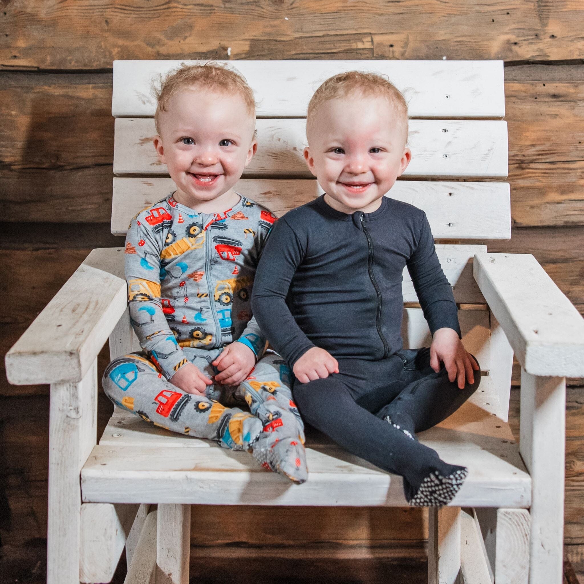 Baby & Toddler Boys Construction Trucks Buttery Soft Viscose Made from Eucalyptus Snug Fit Footed Pajamas - Image 3