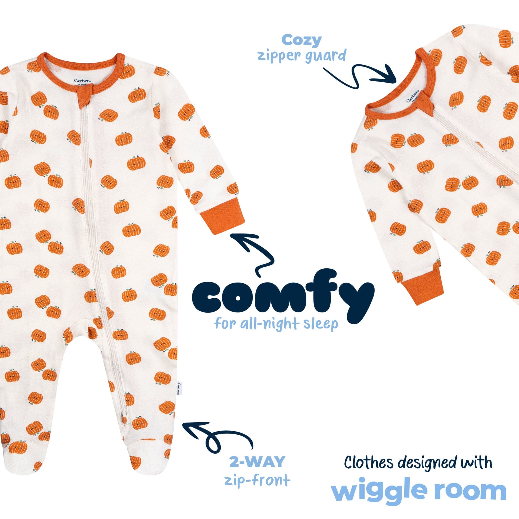 Baby Neutral Smiling Pumpkins Sleep 'N Play - Image 5