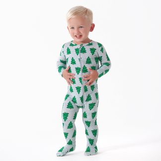 Baby Spruce Christmas Tree Footed Pajamas