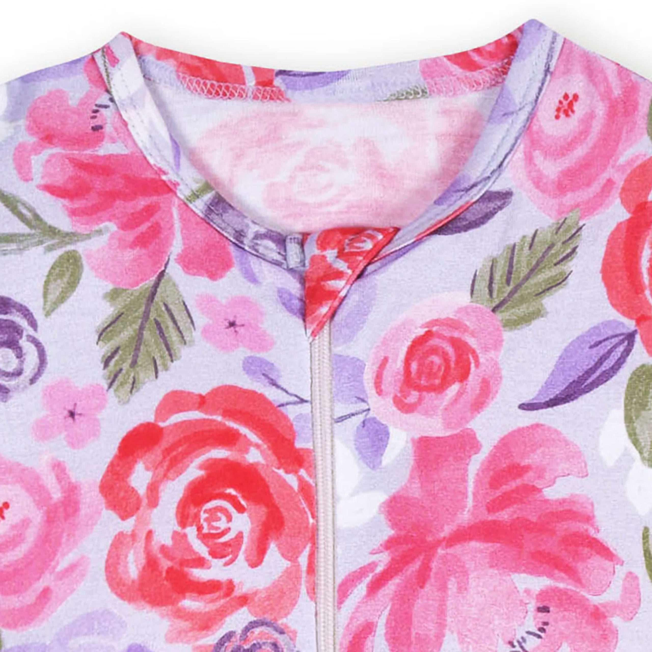 Baby & Toddler Girls Lilac Garden Buttery Soft Viscose Made from Eucalyptus Snug Fit Footed Pajamas - Image 4