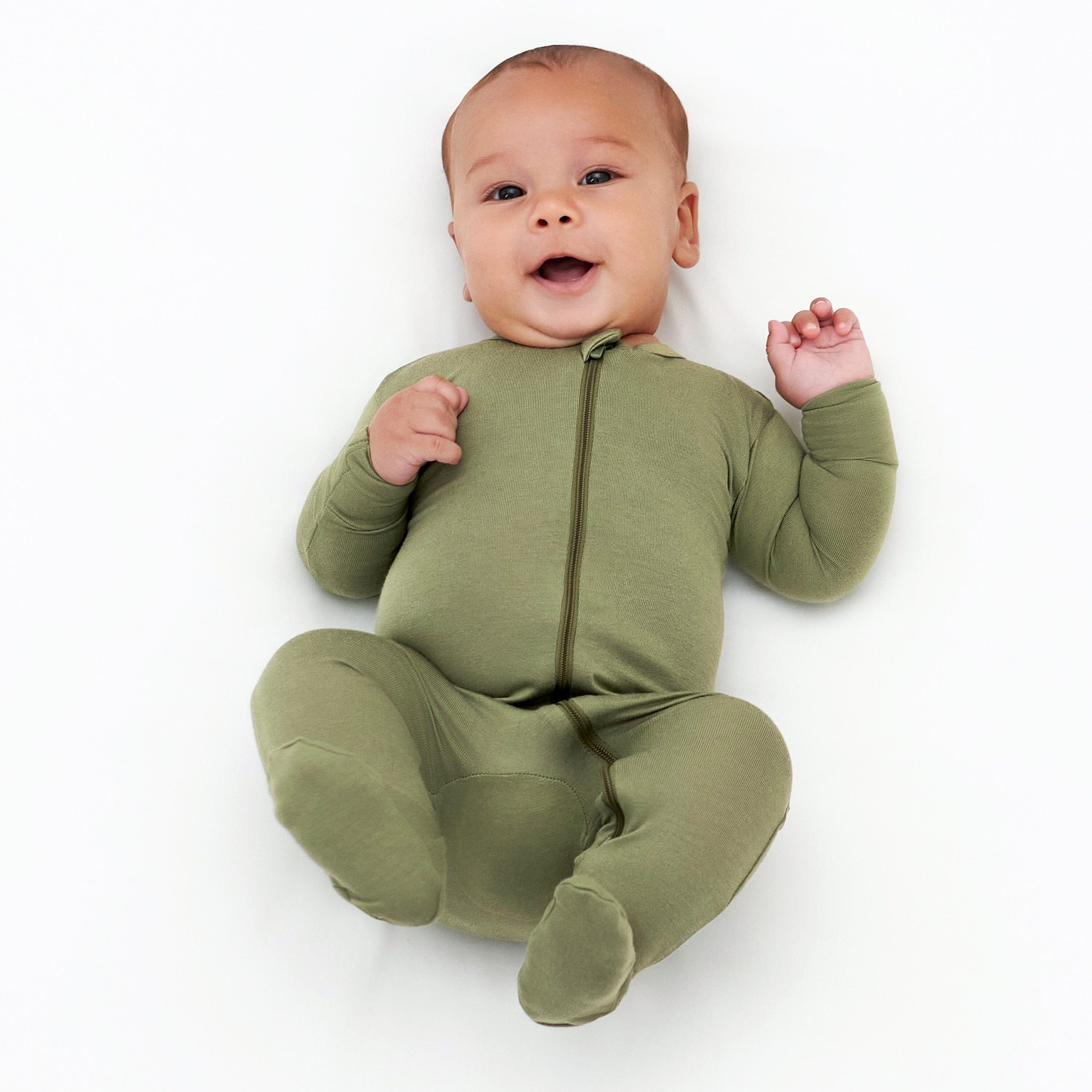 Baby & Toddler Moss Buttery Soft Viscose Made from Eucalyptus Snug Fit Footed Pajamas - Image 3