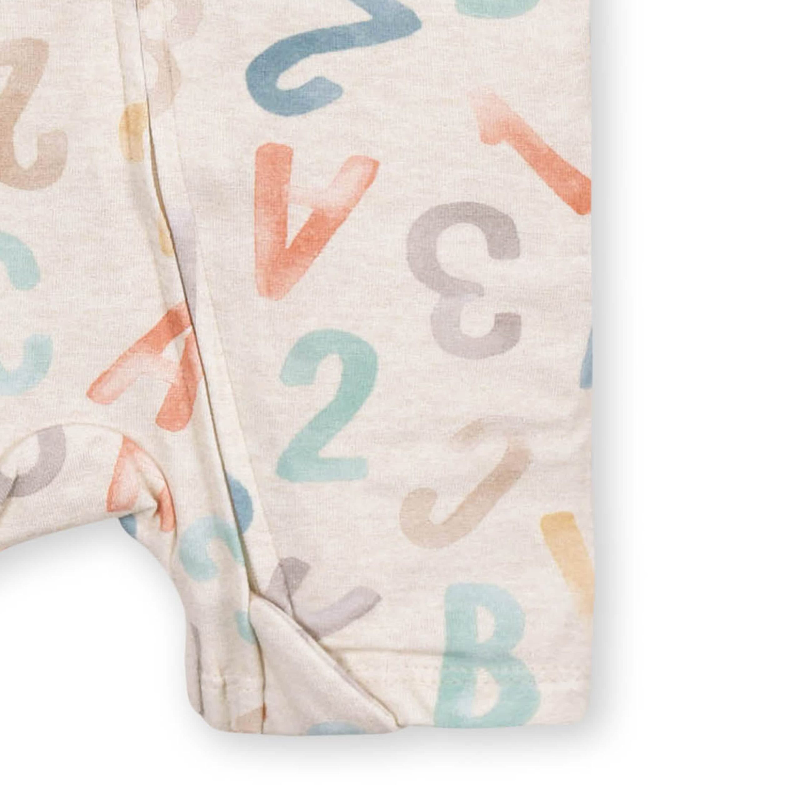 Baby Alphabet Soup Buttery Soft Viscose Made from Eucalyptus Snug Fit Romper - Image 4