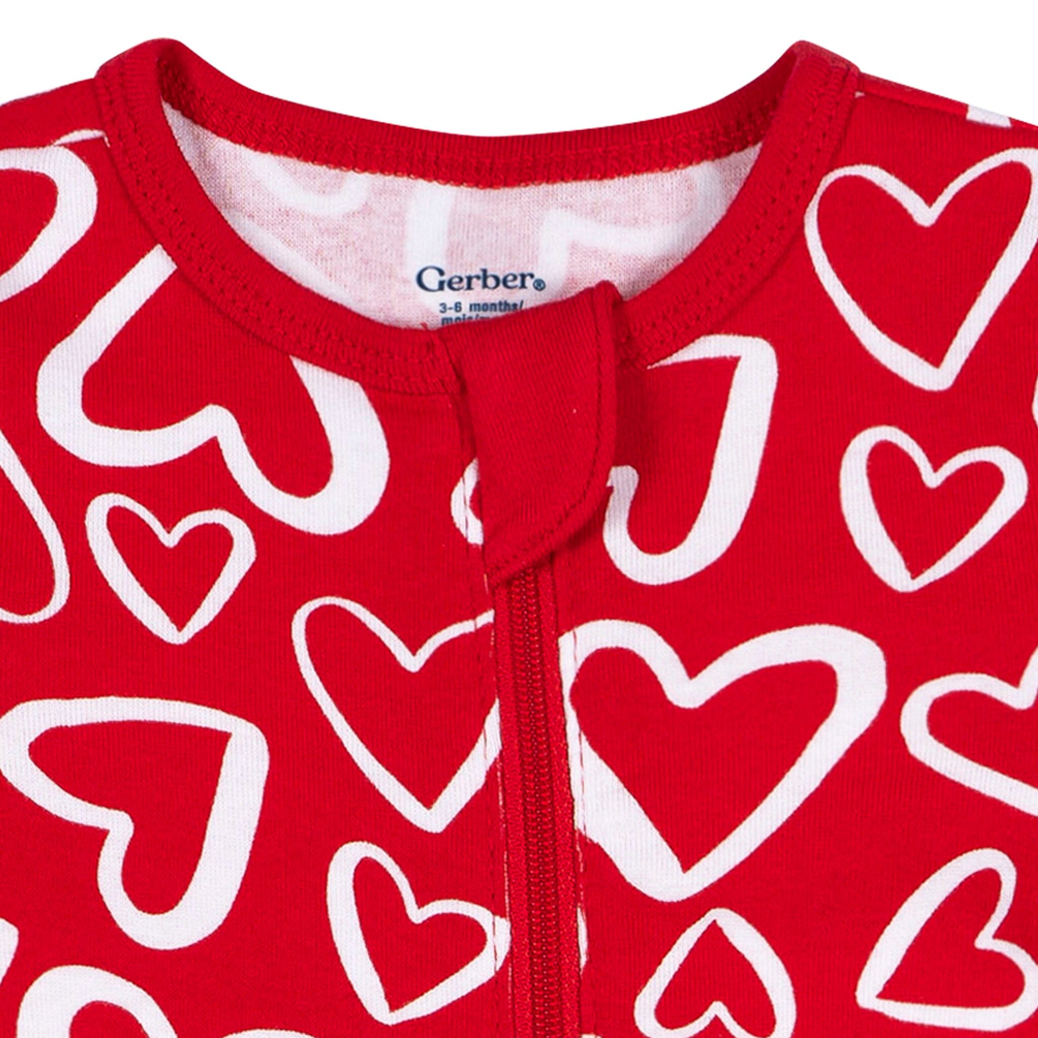 Baby Neutral Red Hearts Sleep 'N Play - Image 2