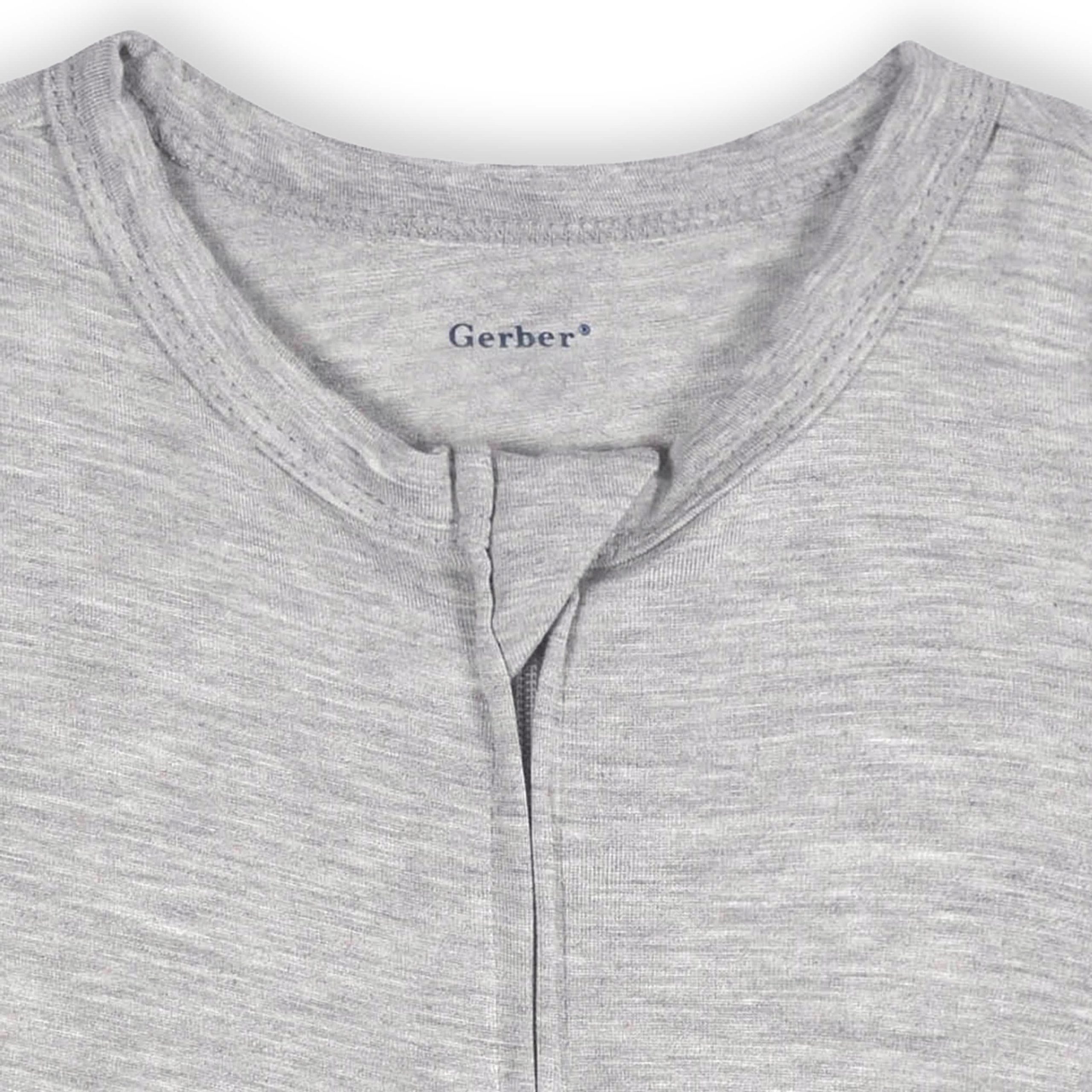 Baby Glacier Gray Buttery Soft Viscose Made from Eucalyptus Snug Fit Romper - Image 3