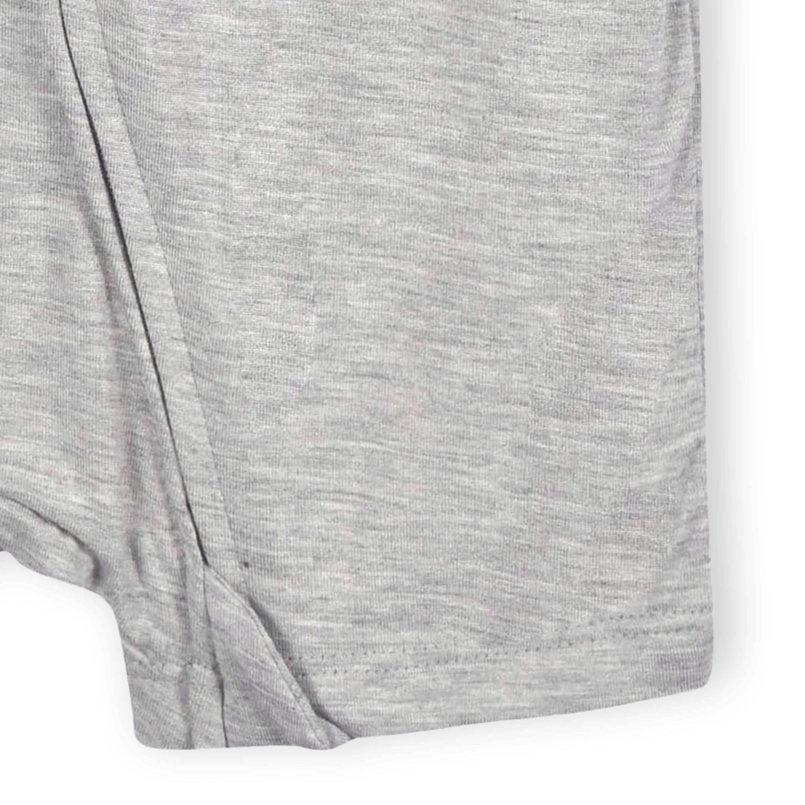 Baby Glacier Gray Buttery Soft Viscose Made from Eucalyptus Snug Fit Romper - Image 4