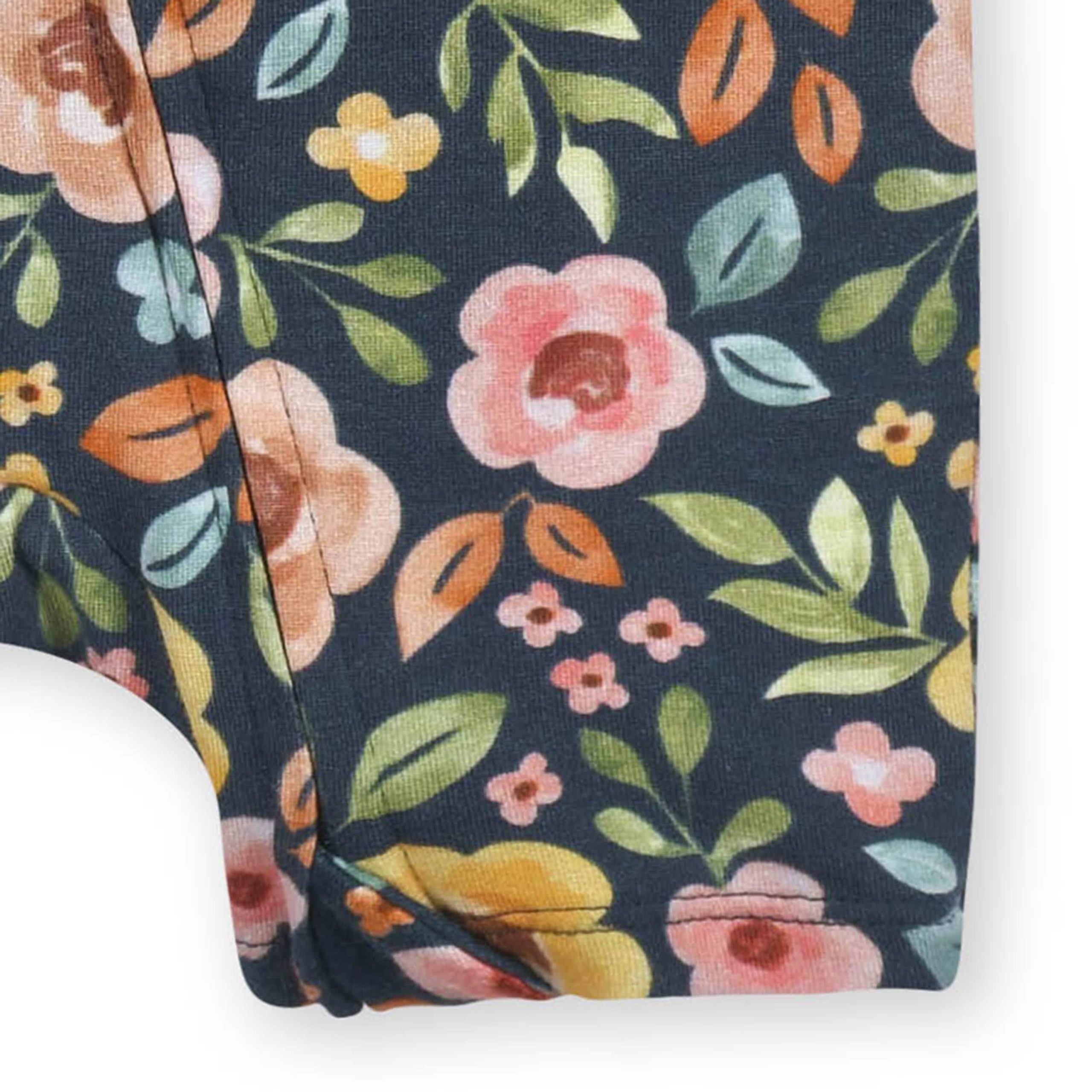 Baby Girls Midnight Floral Buttery Soft Viscose Made from Eucalyptus Snug Fit Romper - Image 7
