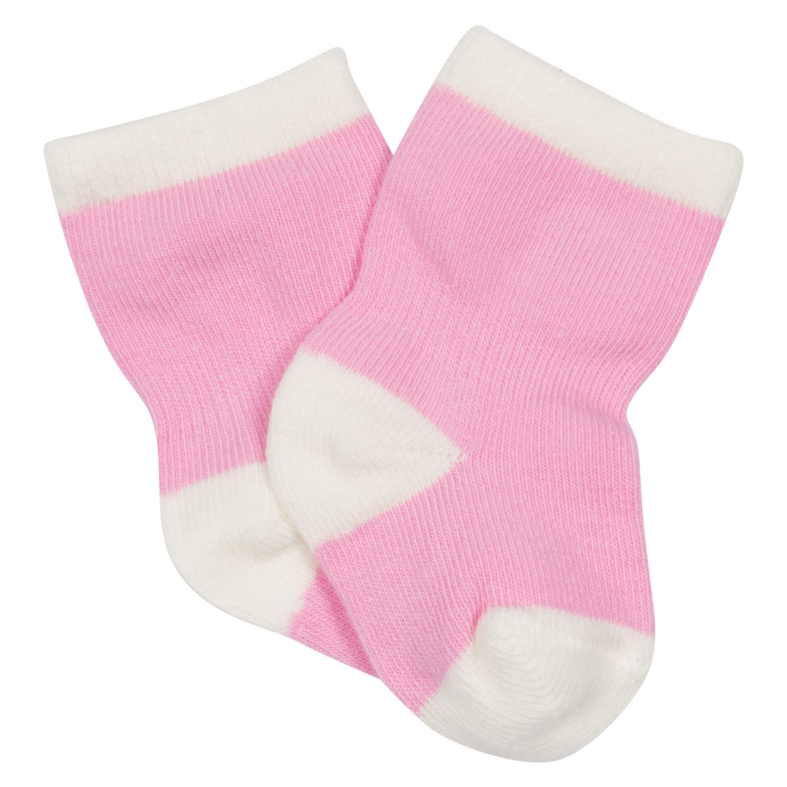 6-Pack Baby Girls Bear Wiggle Proof® Socks - Image 2