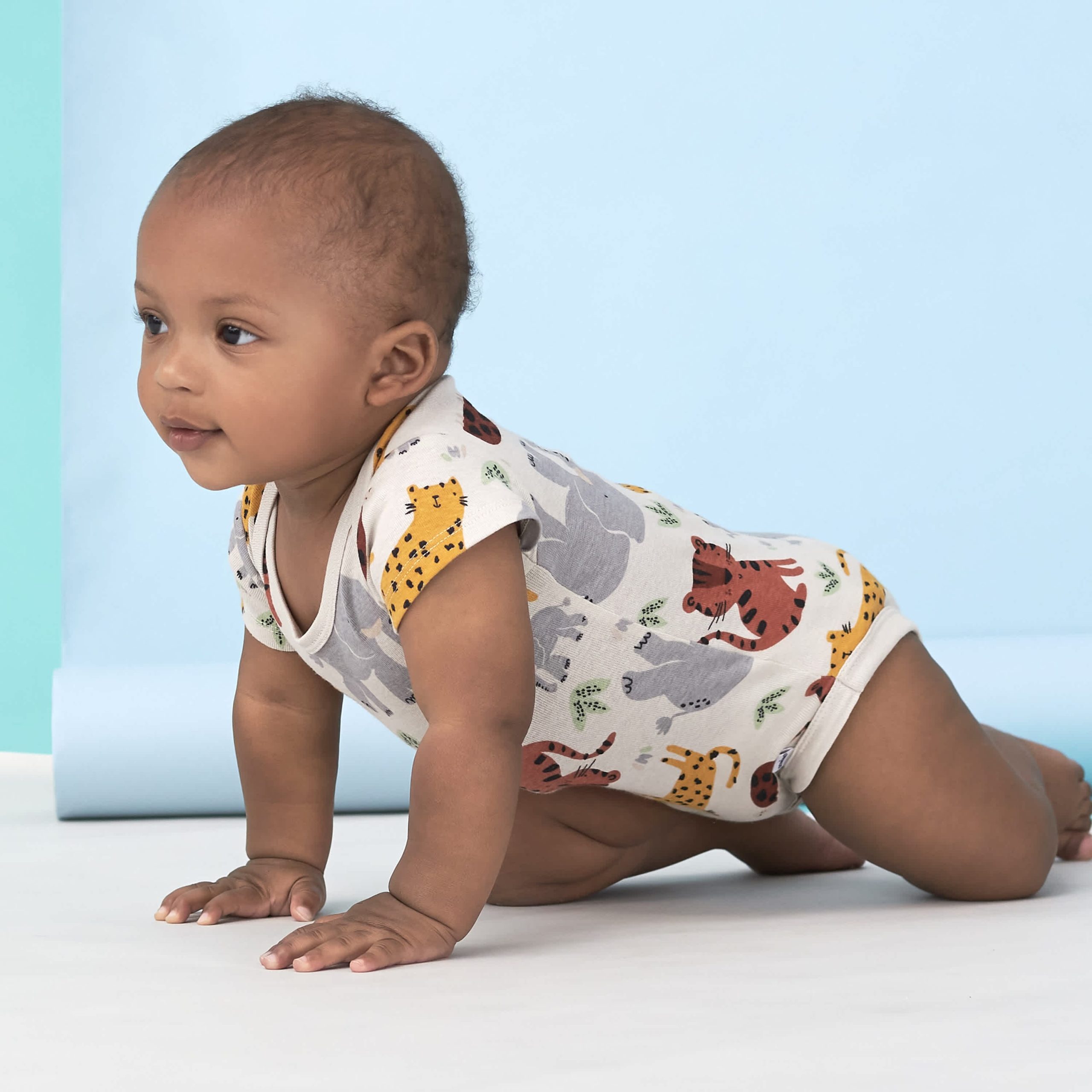5-Pack Baby Boys Safari Short Sleeve Onesies® Bodysuits - Image 2