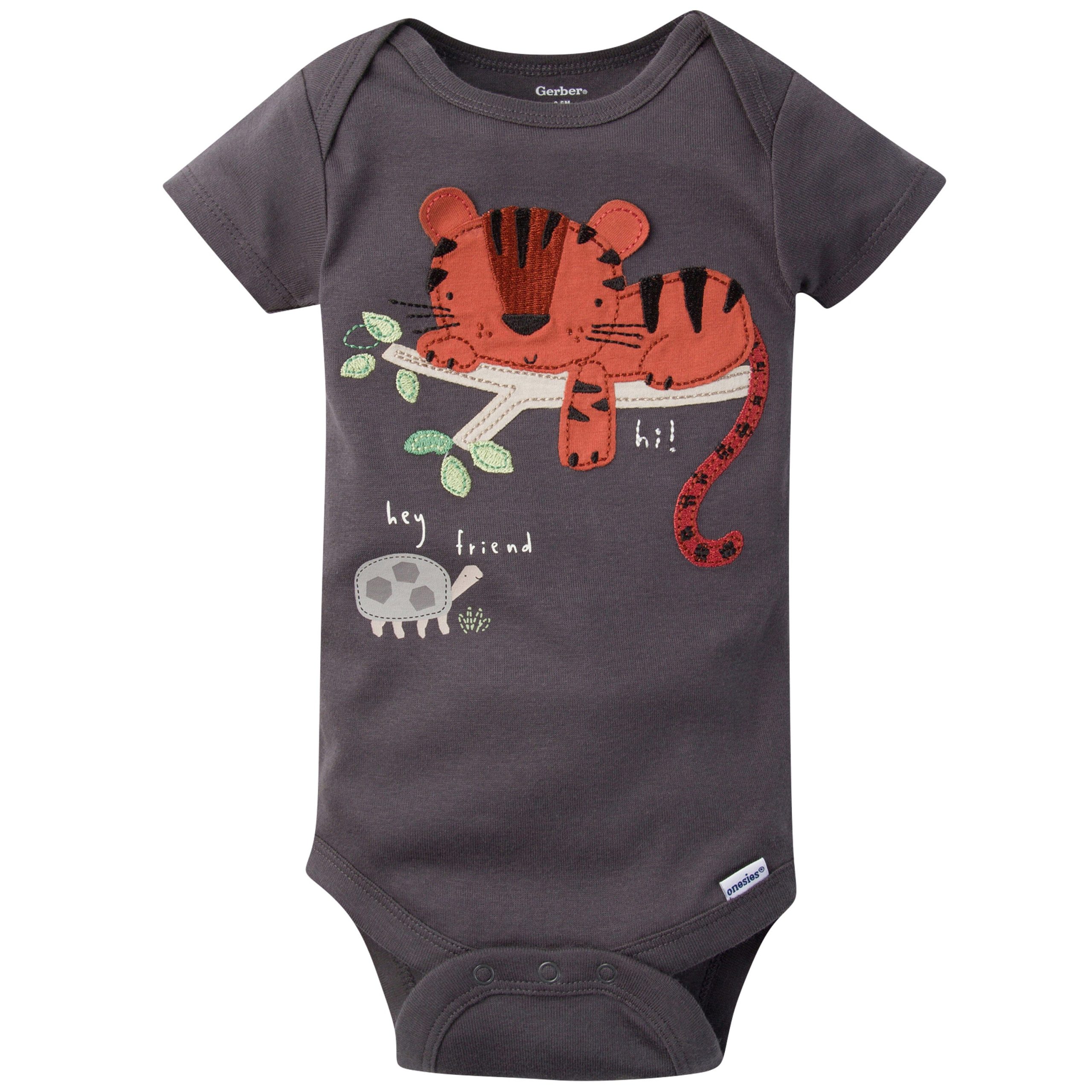 5-Pack Baby Boys Safari Short Sleeve Onesies® Bodysuits - Image 3