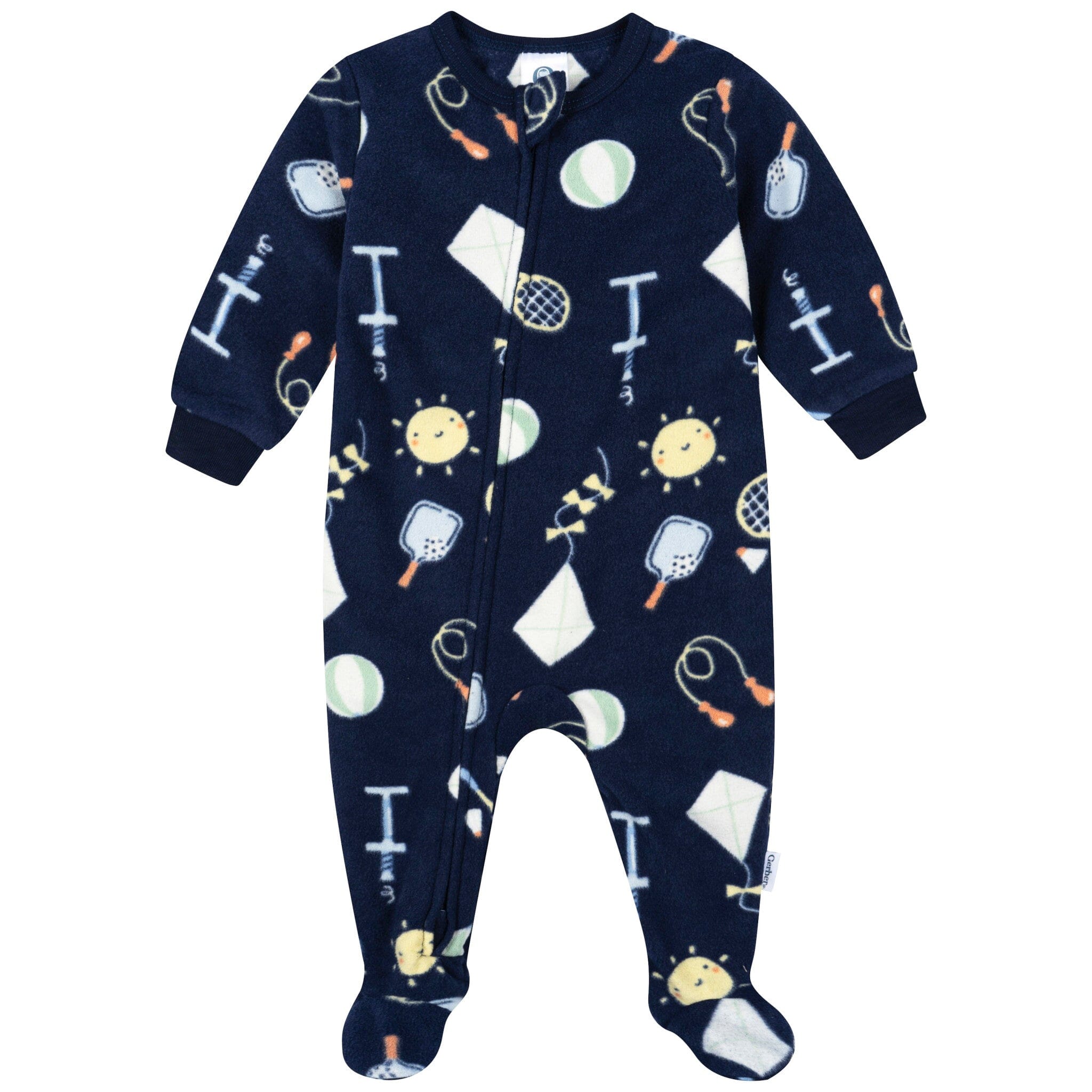 3-Pack Baby & Toddler Neutral Playtime Footed Fleece Pajamas - Image 6
