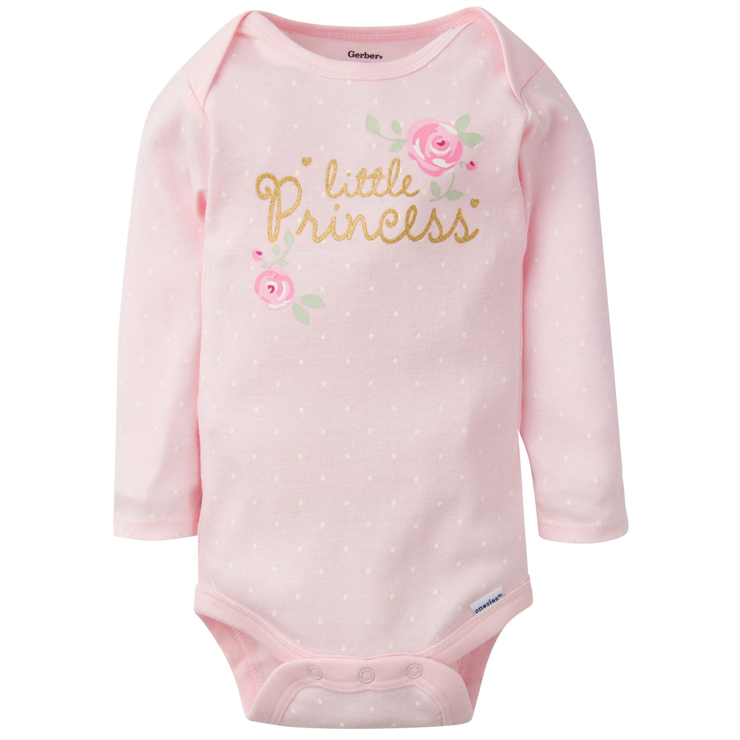5-Pack Baby Girls Floral Long Sleeve Onesies® Bodysuits - Image 2