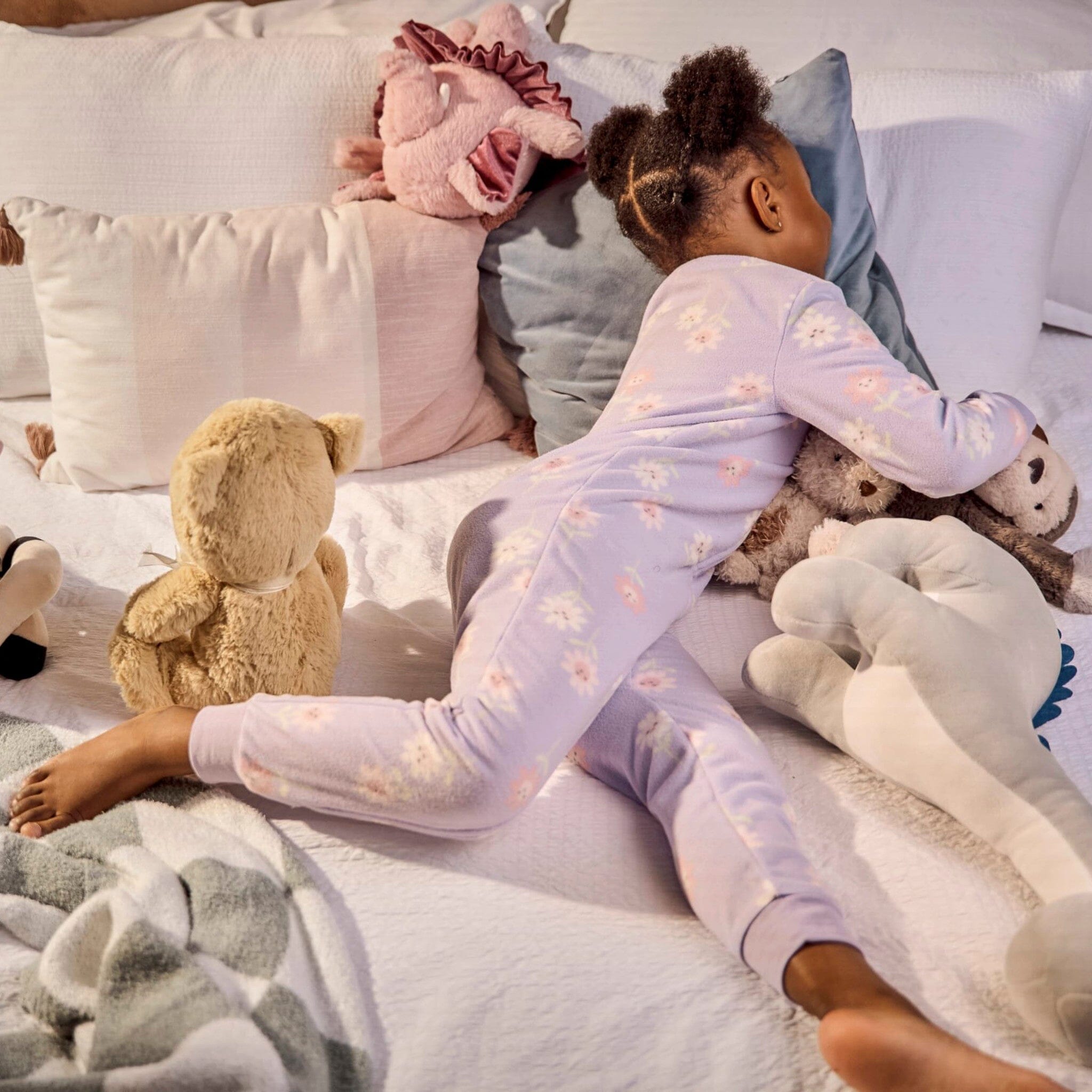 3-Pack Infant & Toddler Girls Princess Footless Fleece Pajamas - Image 2