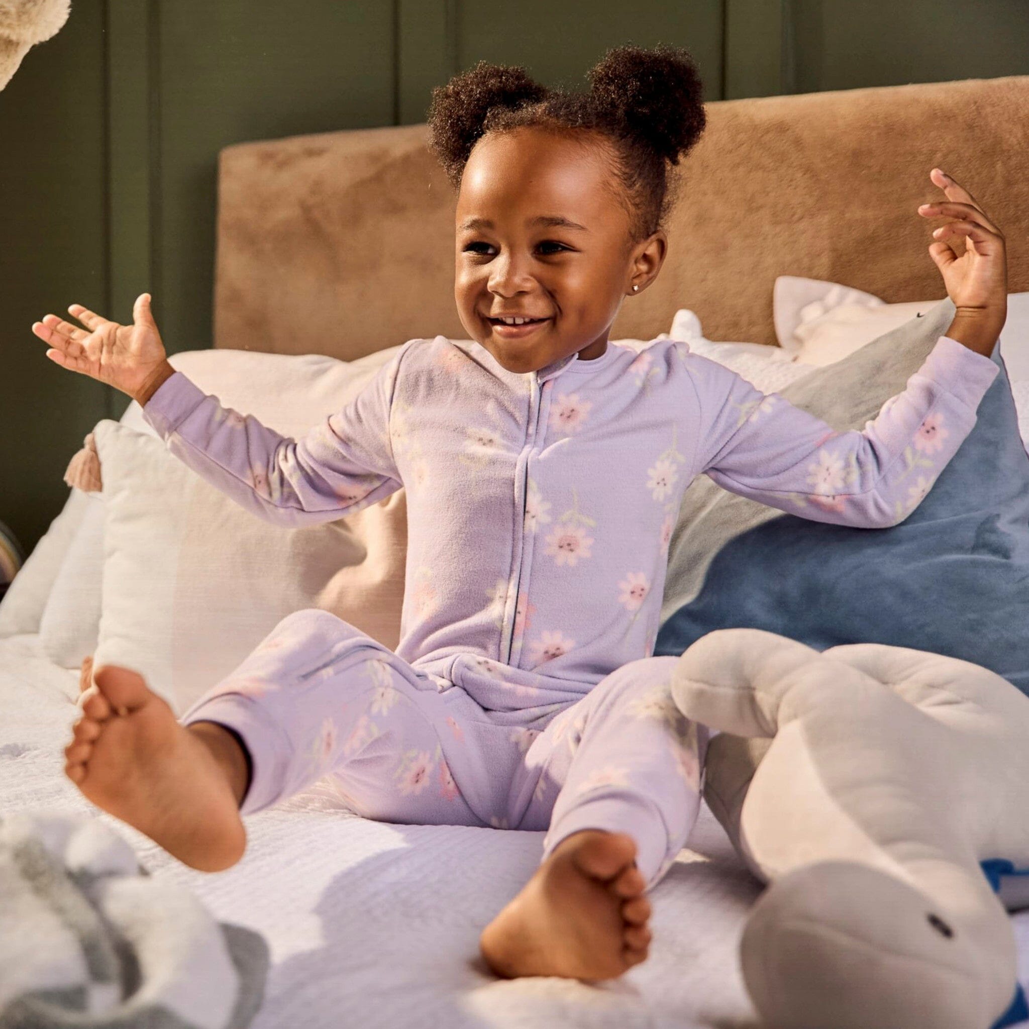 3-Pack Infant & Toddler Girls Princess Footless Fleece Pajamas - Image 3