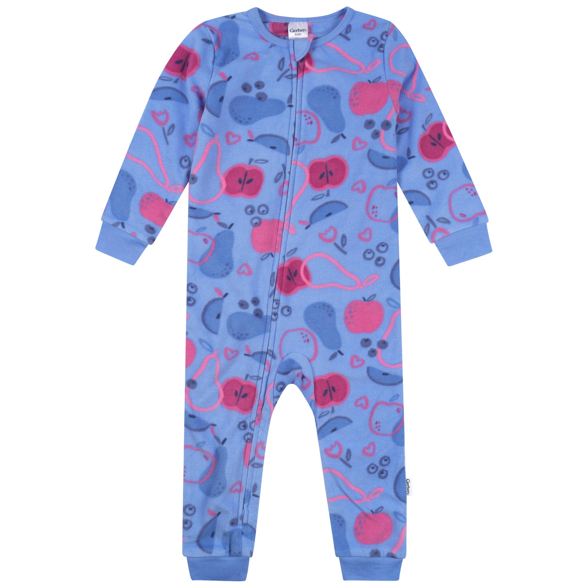 3-Pack Infant & Toddler Girls Hearts Footless Fleece Pajamas - Image 4