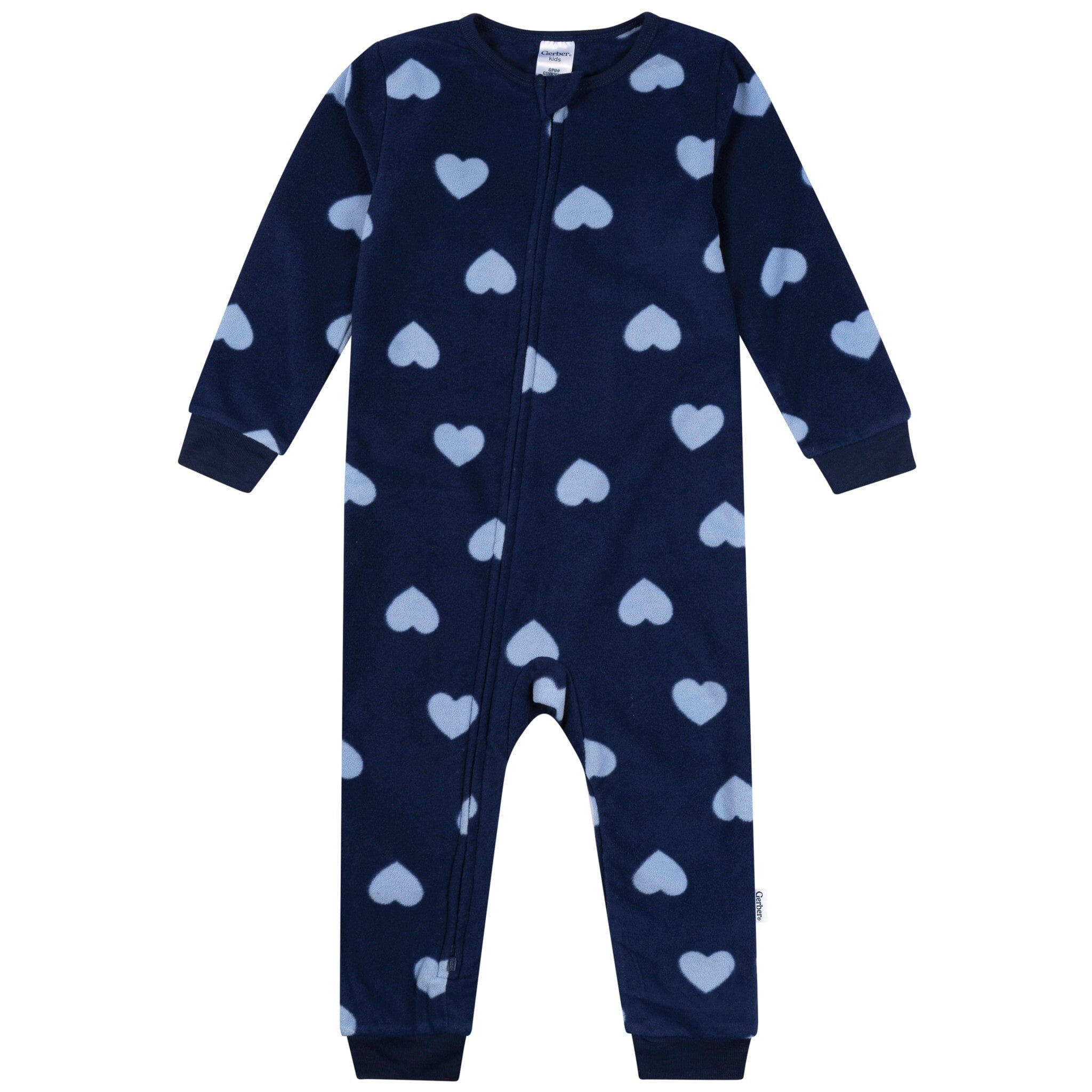 3-Pack Infant & Toddler Girls Hearts Footless Fleece Pajamas - Image 6