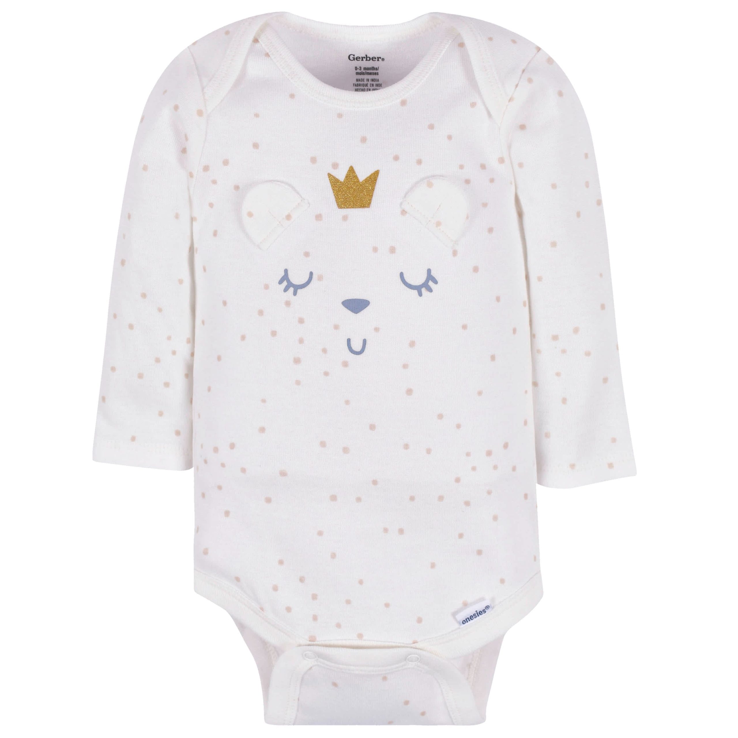 3-Pack Baby Girls Bear Fairy Long Sleeve Onesies® Bodysuits - Image 2